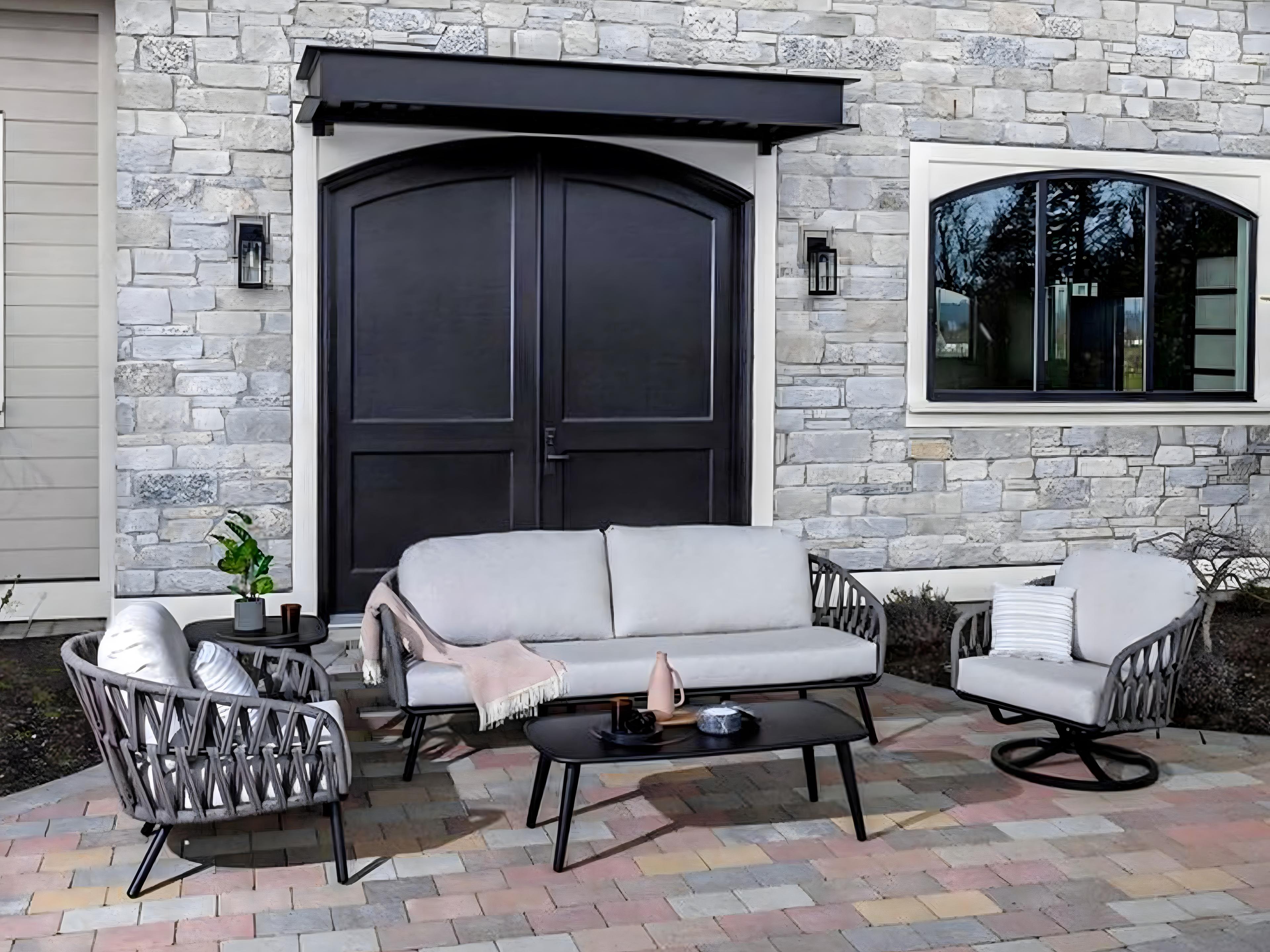 Ratana Hamptons Silver Diva Night Aluminum Rectangular Coffee Table