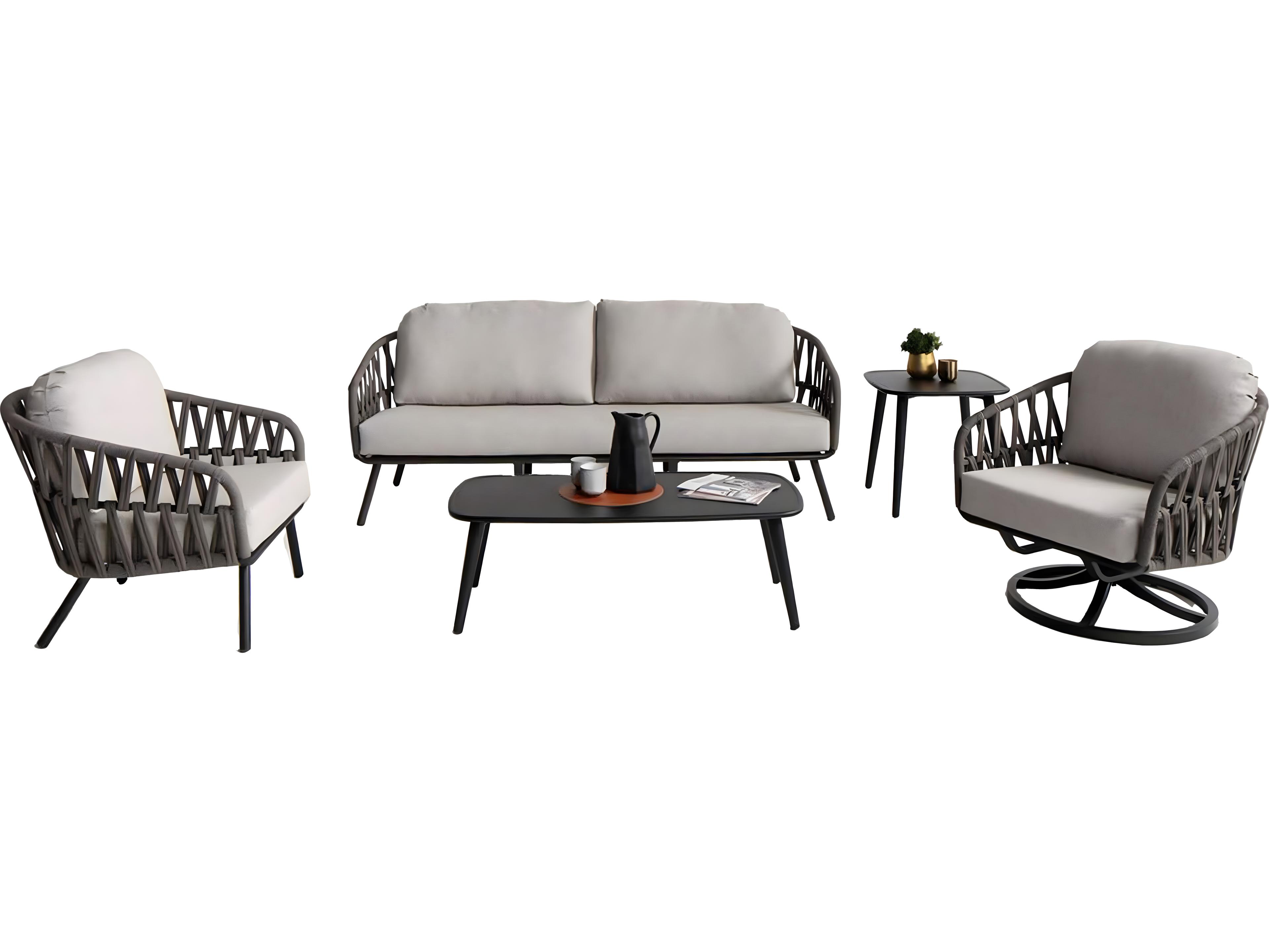 Ratana Hamptons Silver Diva Night Aluminum Square End Table