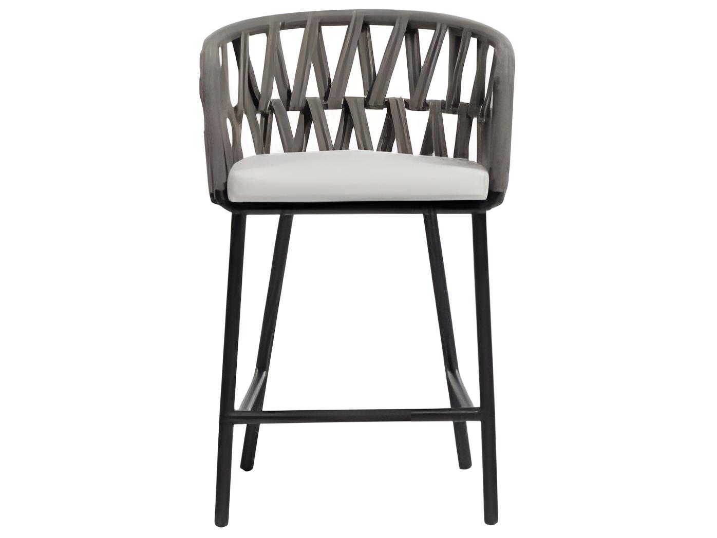 Ratana Hamptons Silver Diva Night Aluminum Cushion Counter Stool