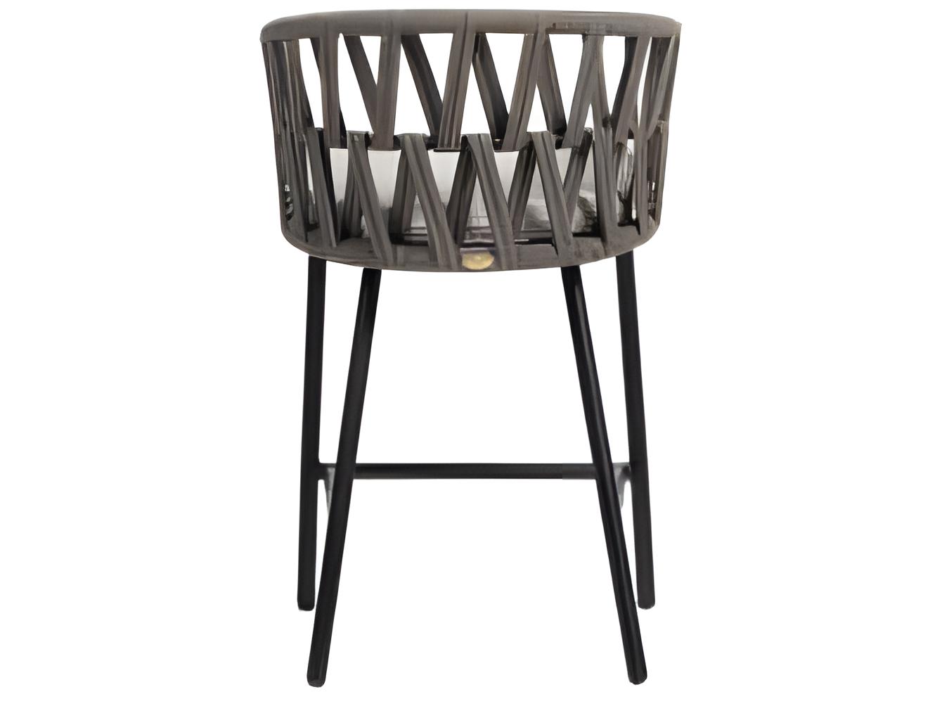 Ratana Hamptons Silver Diva Night Aluminum Cushion Counter Stool