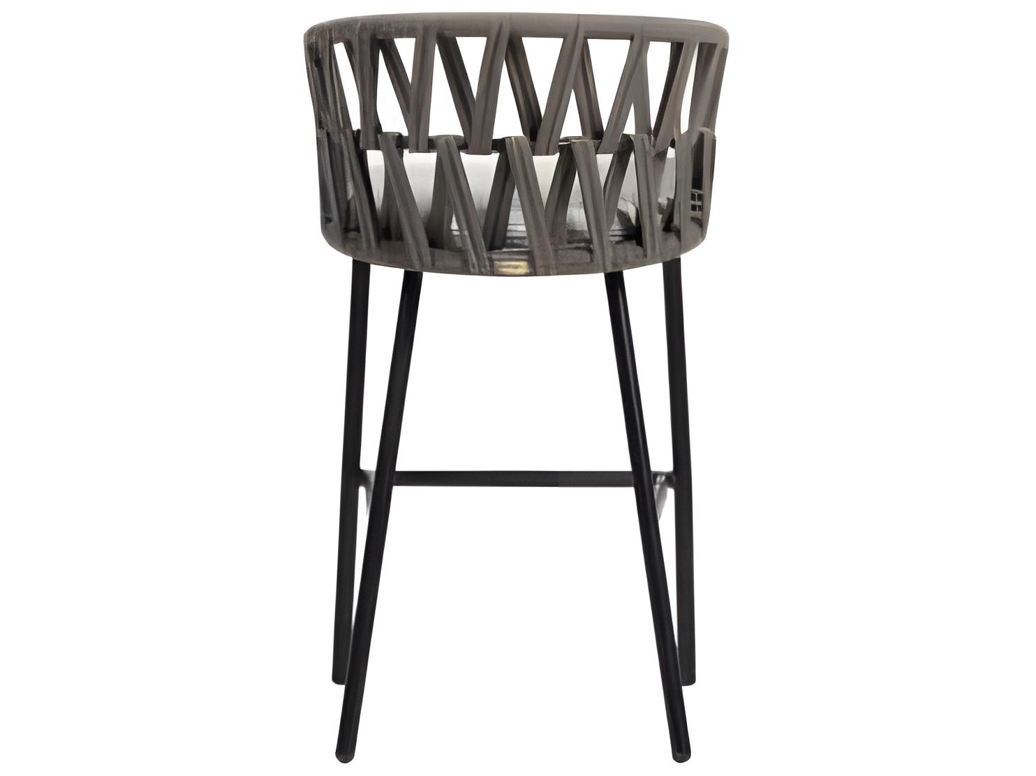 Ratana Hamptons Silver Diva Night Aluminum Cushion Bar Stool