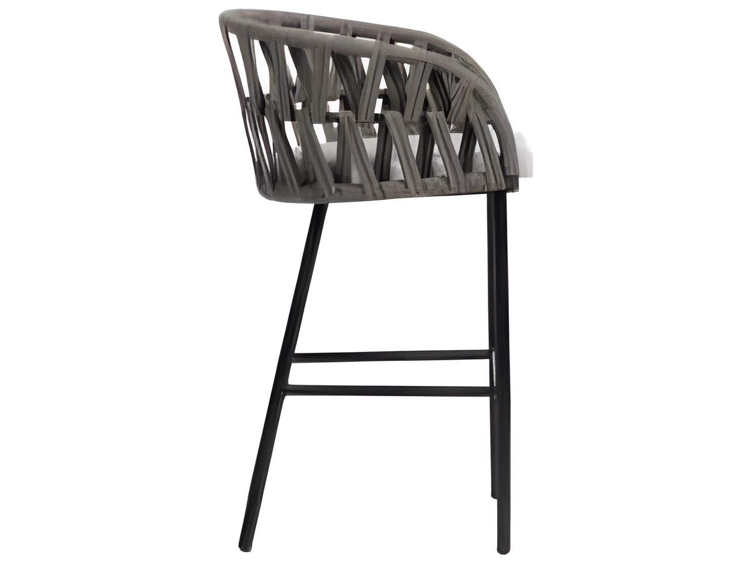 Ratana Hamptons Silver Diva Night Aluminum Cushion Bar Stool