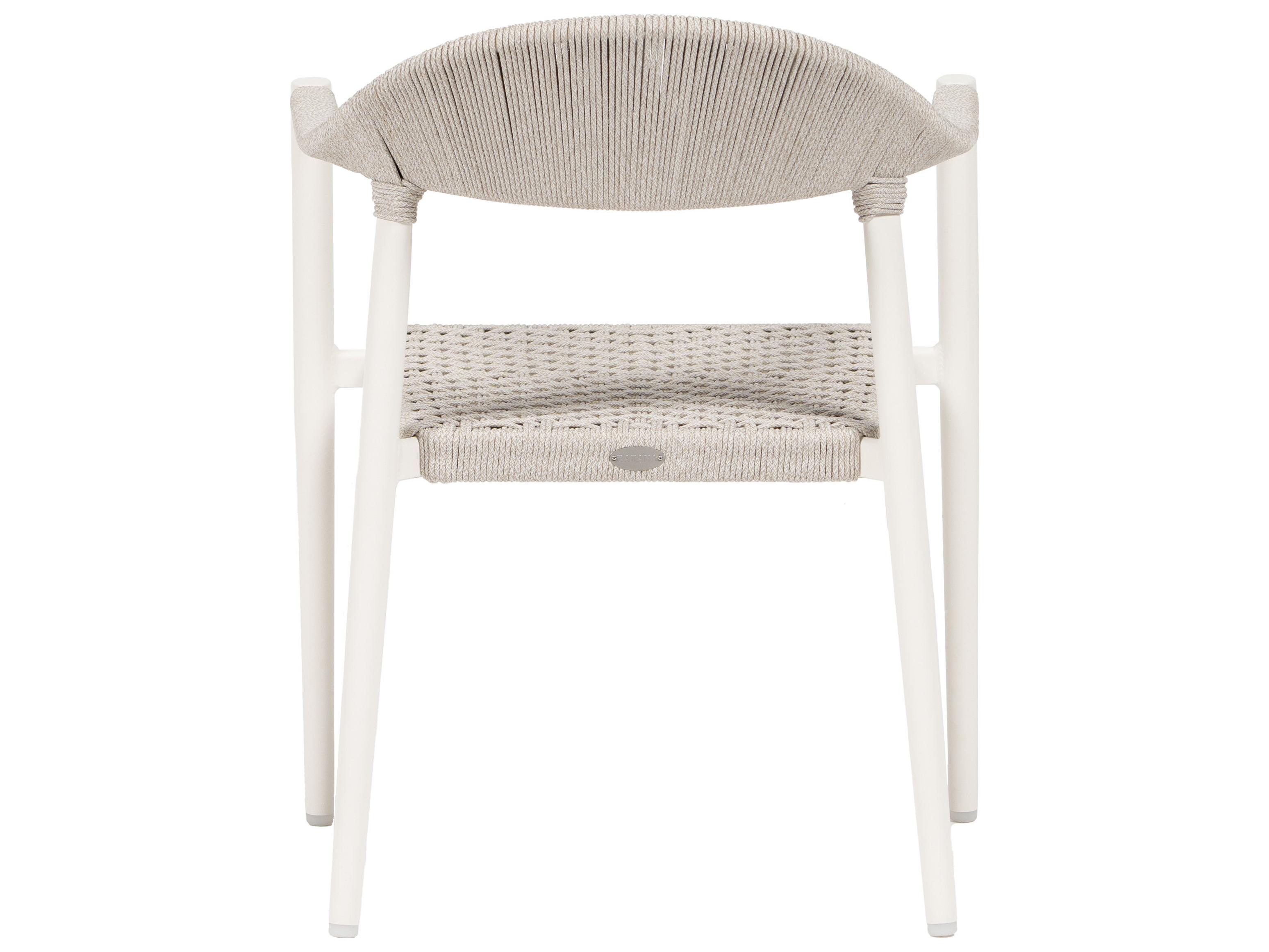 Ratana Ballina Silver White Aluminum Strap Dining Chair