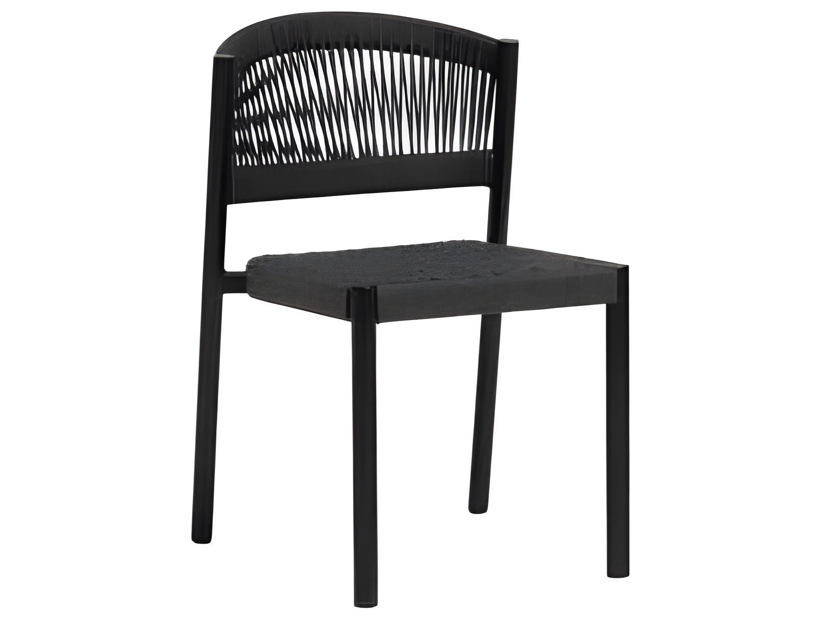 Ratana Naples Silver Diva Night Aluminum Strap Dining Chair