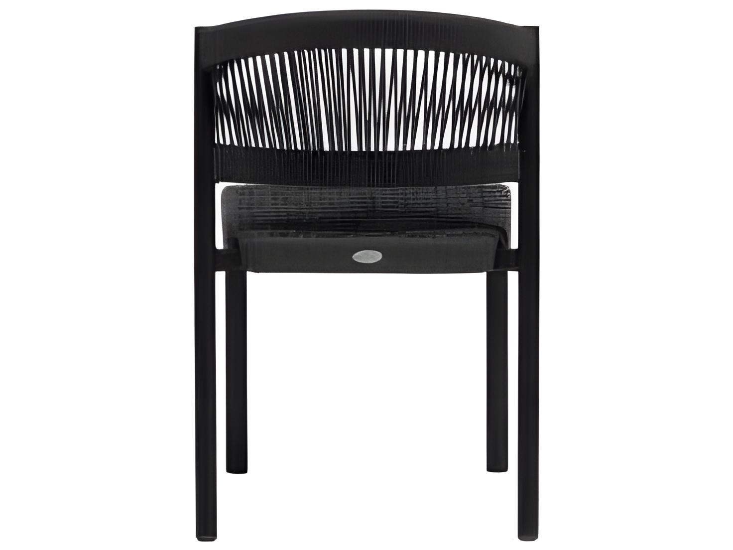 Ratana Naples Silver Diva Night Aluminum Strap Dining Chair