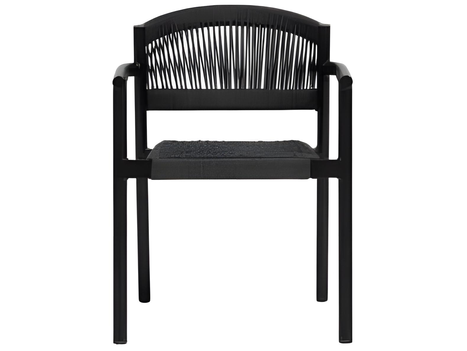 Ratana Naples Silver Diva Night Aluminum Strap Dining Chair