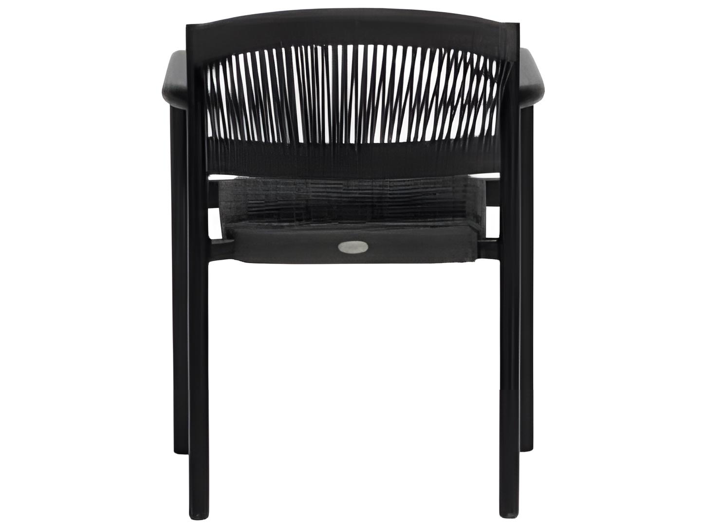 Ratana Naples Silver Diva Night Aluminum Strap Dining Chair