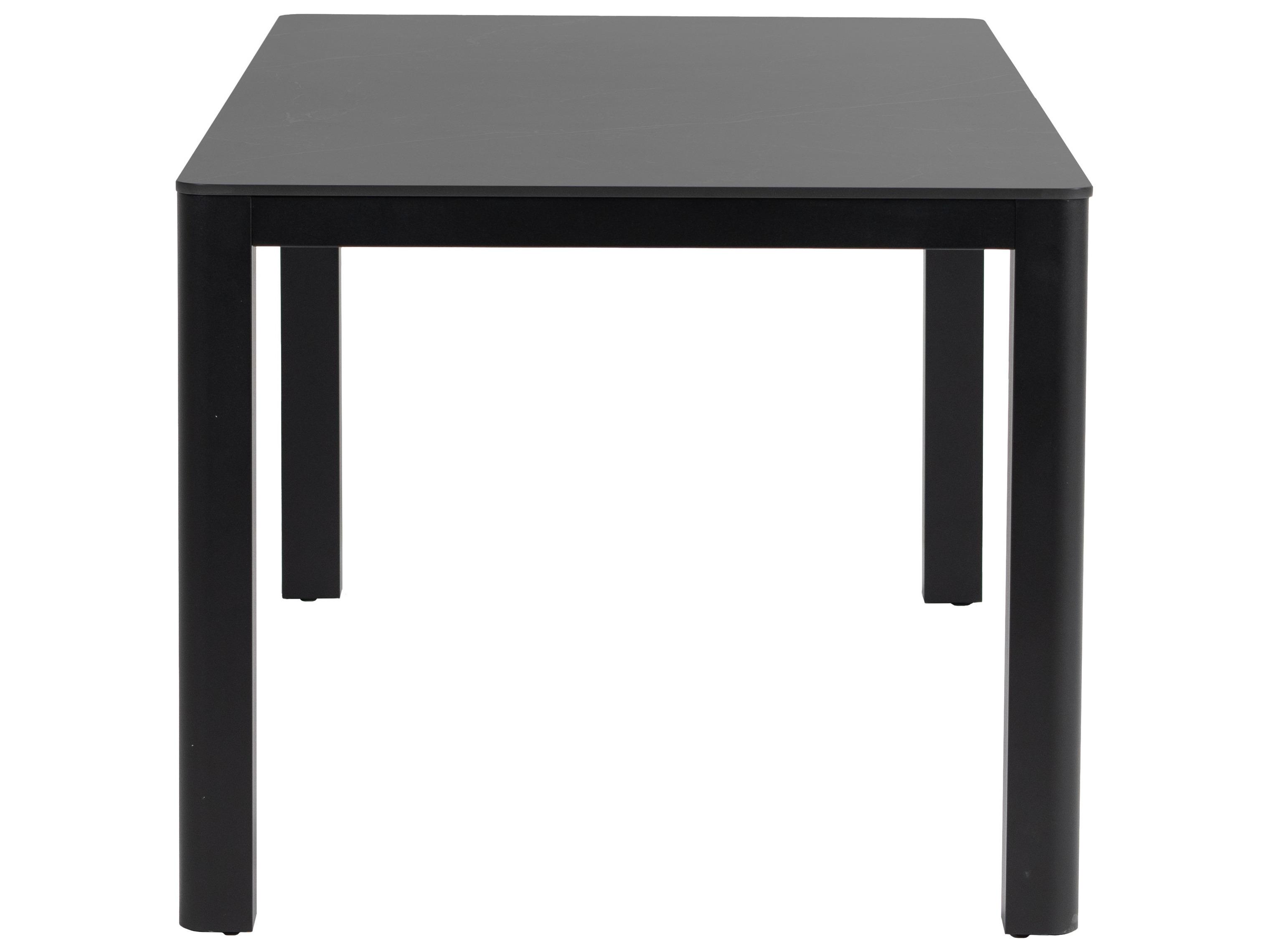 Ratana Hampshire Tables Aluminum Rectangular Umbrella Hole Dining Table