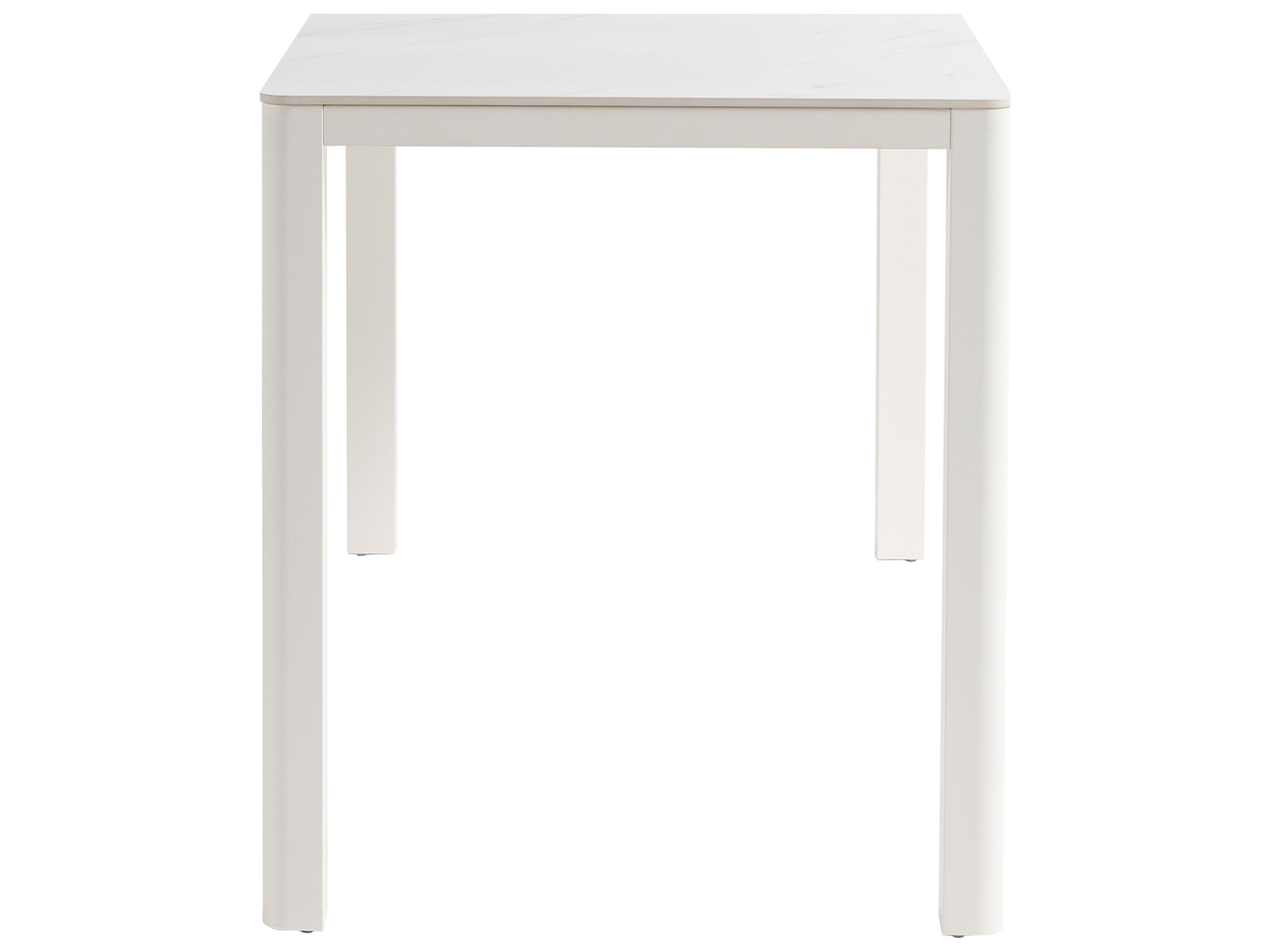 Ratana Hampshire Tables Aluminum Rectangular Umbrella Hole Bar Table
