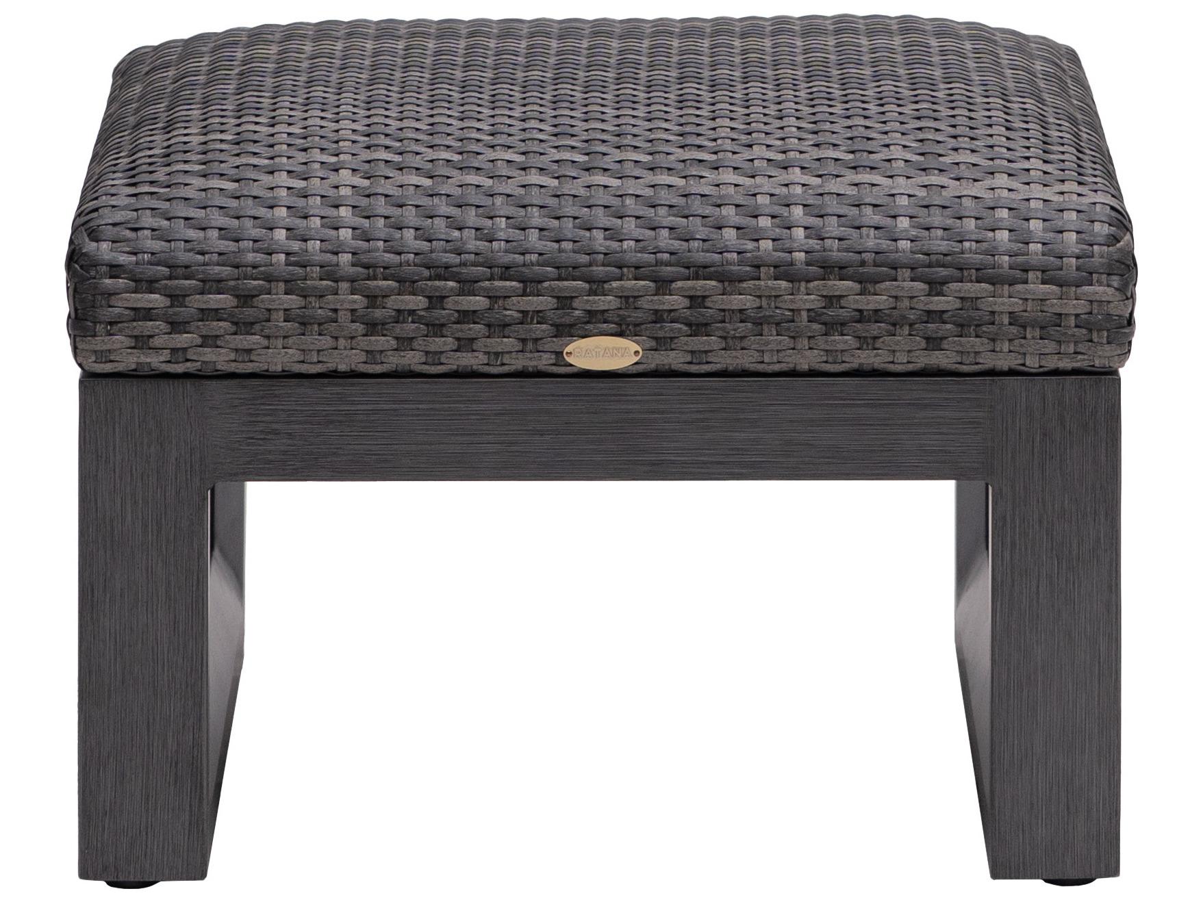 Ratana Bergen Aluminum Wicker Ottoman