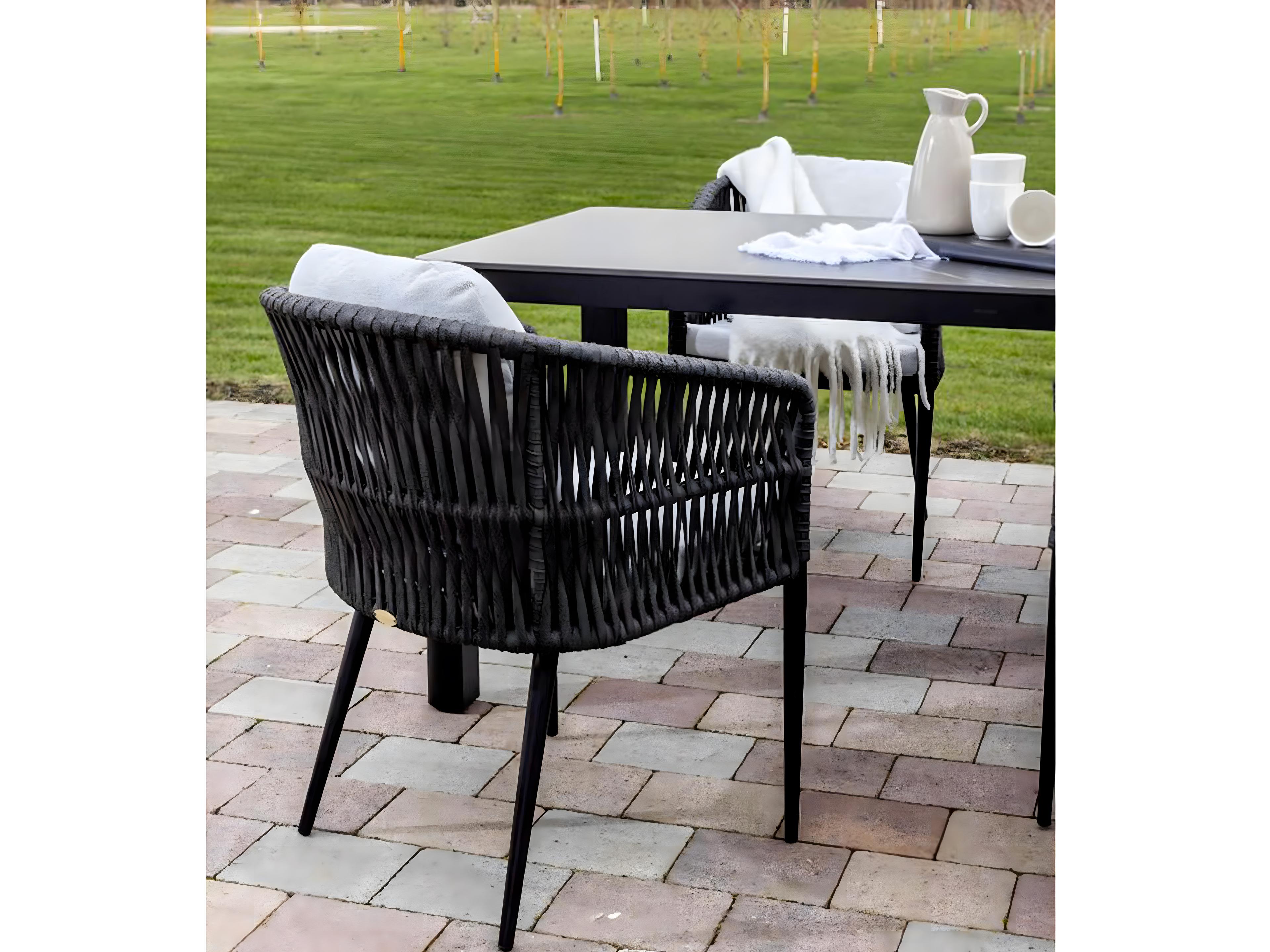 Ratana Gemelli Silver Diva Night Aluminum Cushion Dining Chair