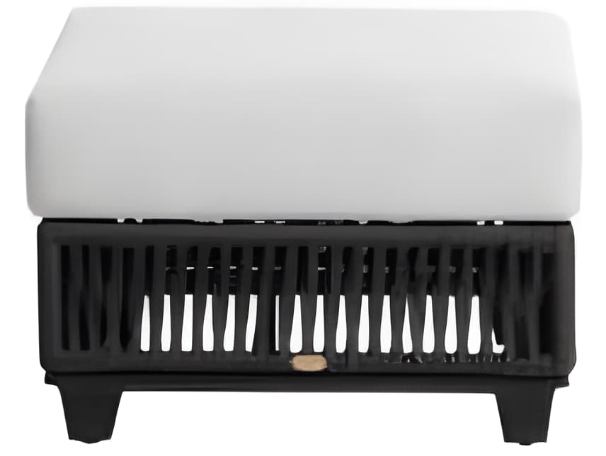 Ratana Gemelli Silver Diva Night Aluminum Cushion Ottoman