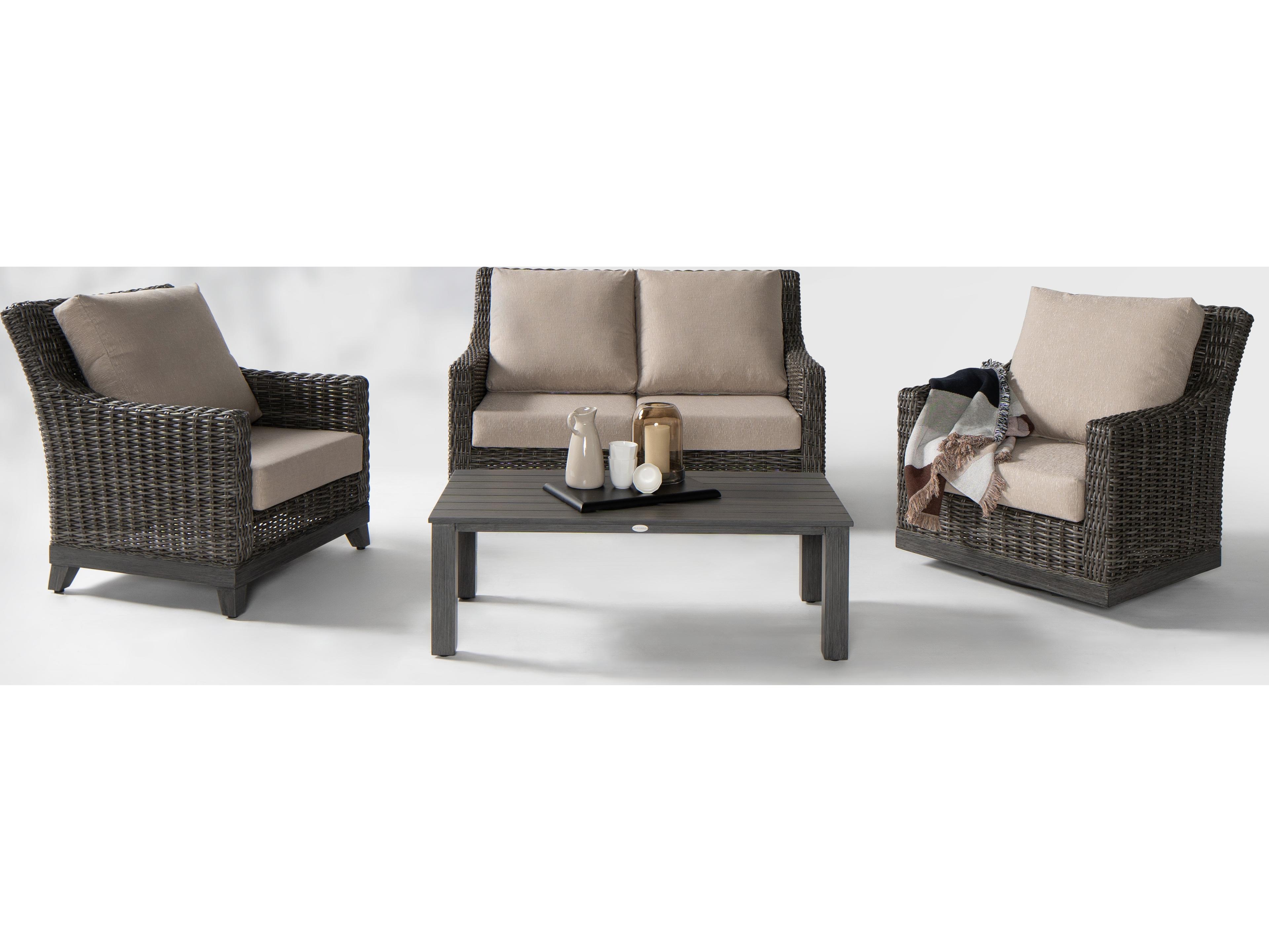 Ratana Mission Hill Aluminum Rectangular Coffee Table