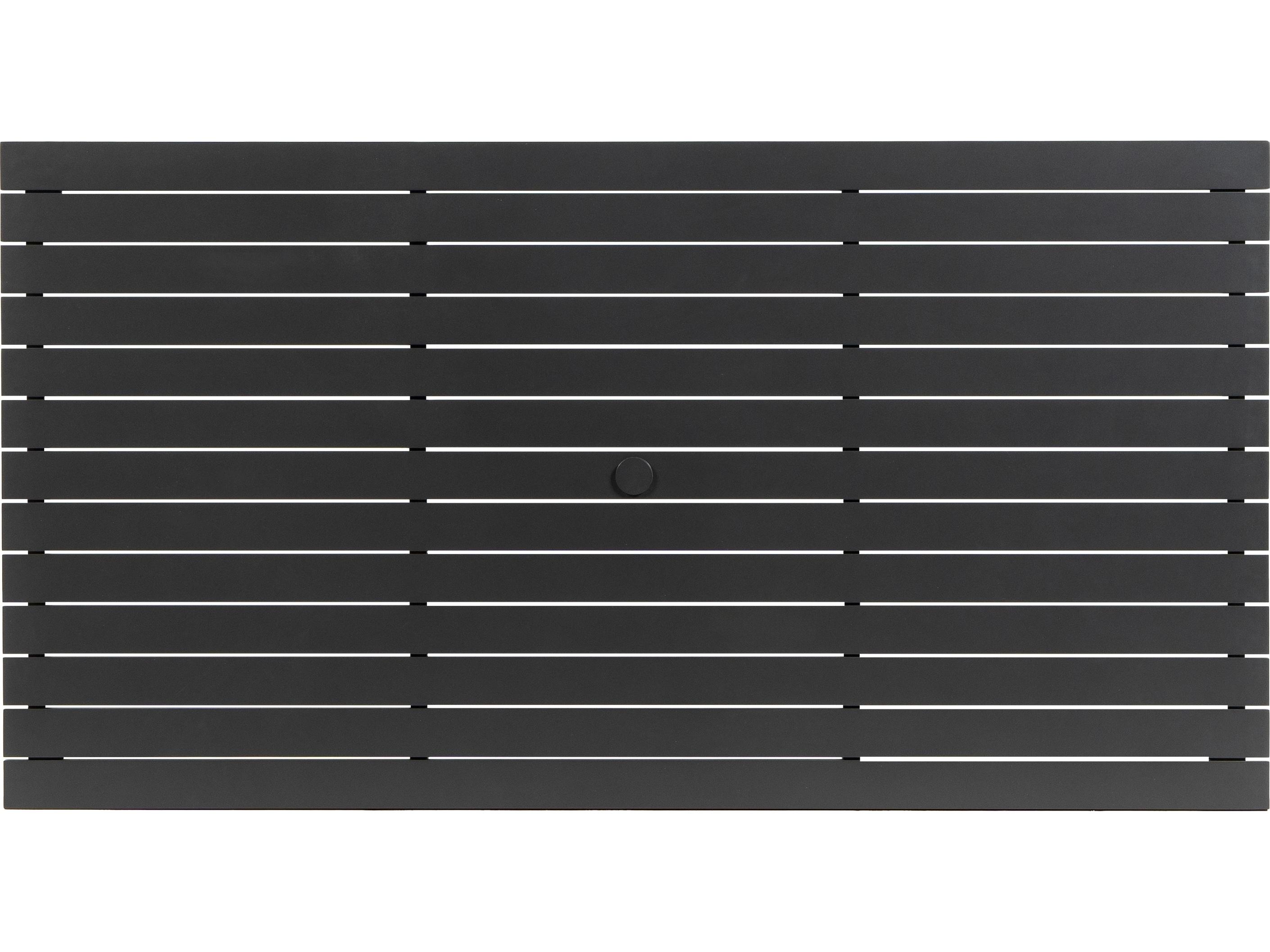 Ratana Vienna Aluminum Rectangular Umbrella Hole Dining Table