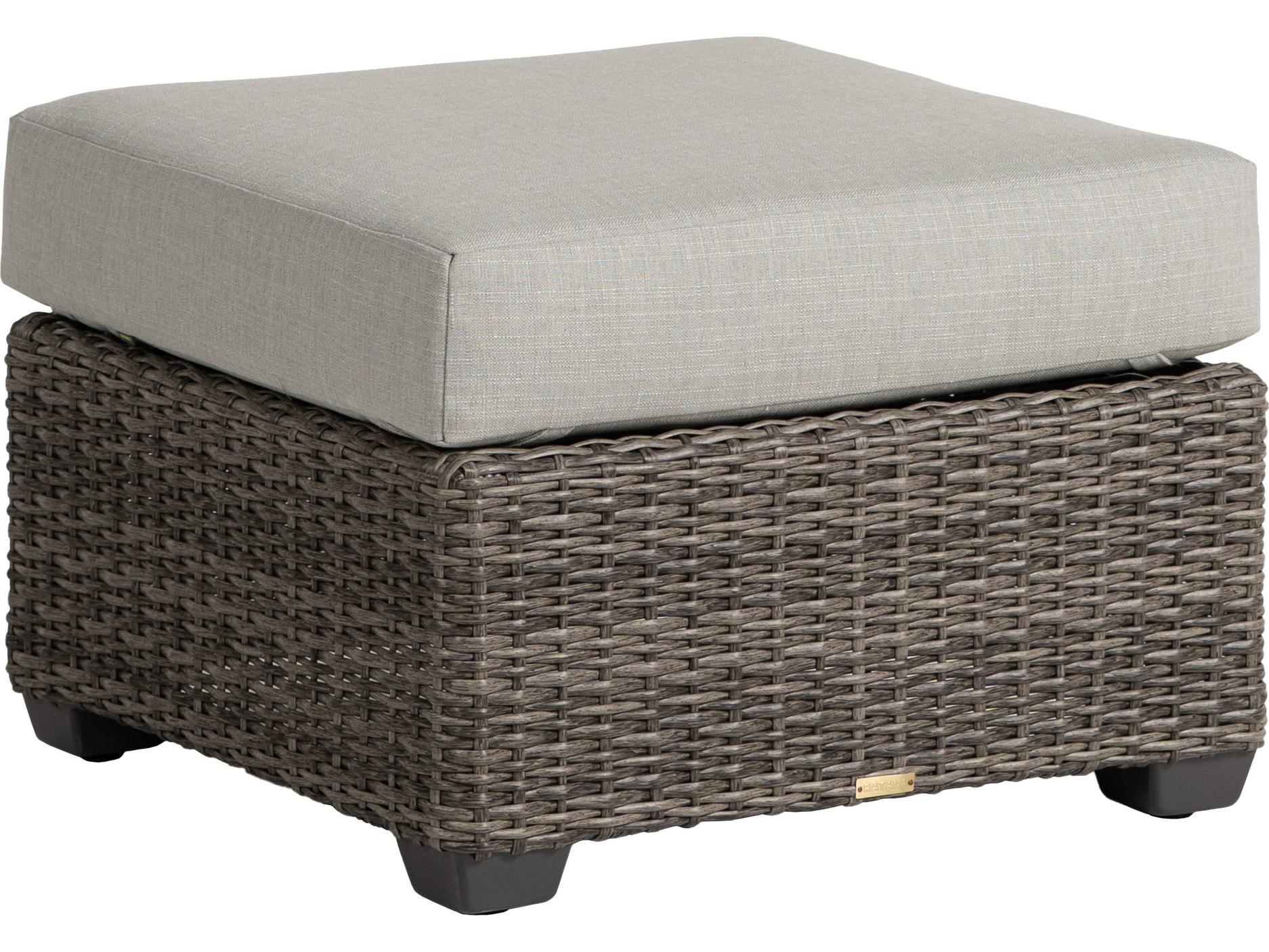 Ratana Coral Gables Aluminum Wicker Ottoman