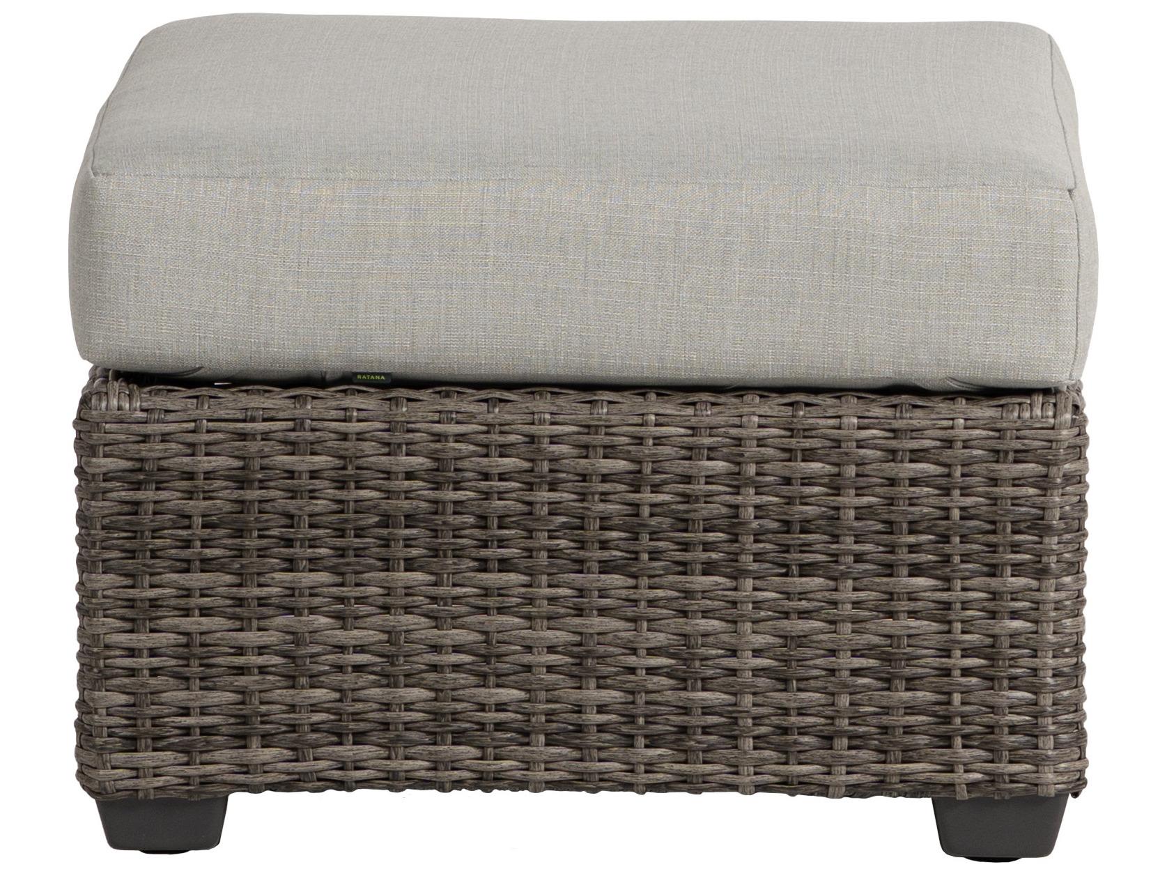 Ratana Coral Gables Aluminum Wicker Ottoman