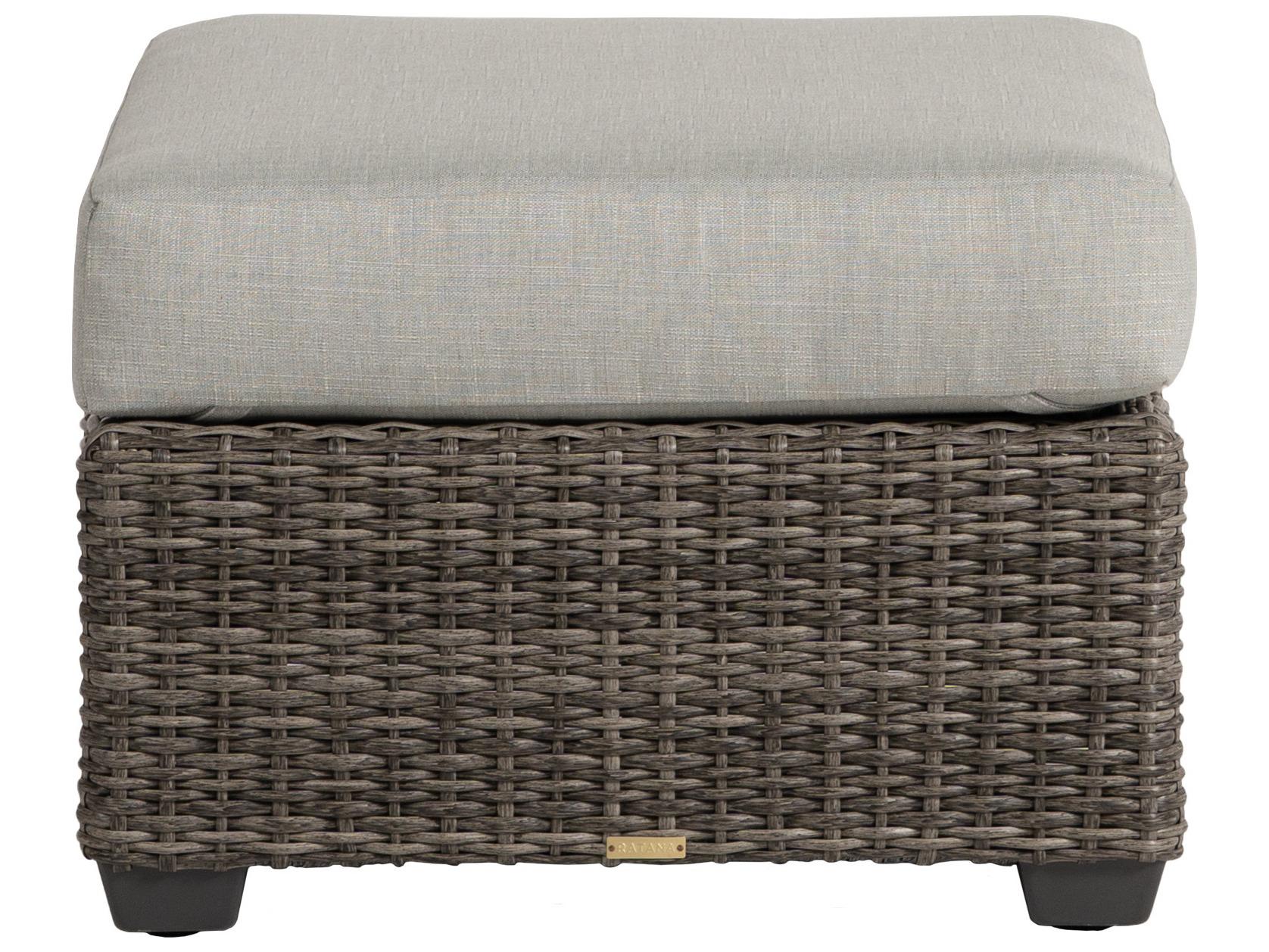Ratana Coral Gables Aluminum Wicker Ottoman