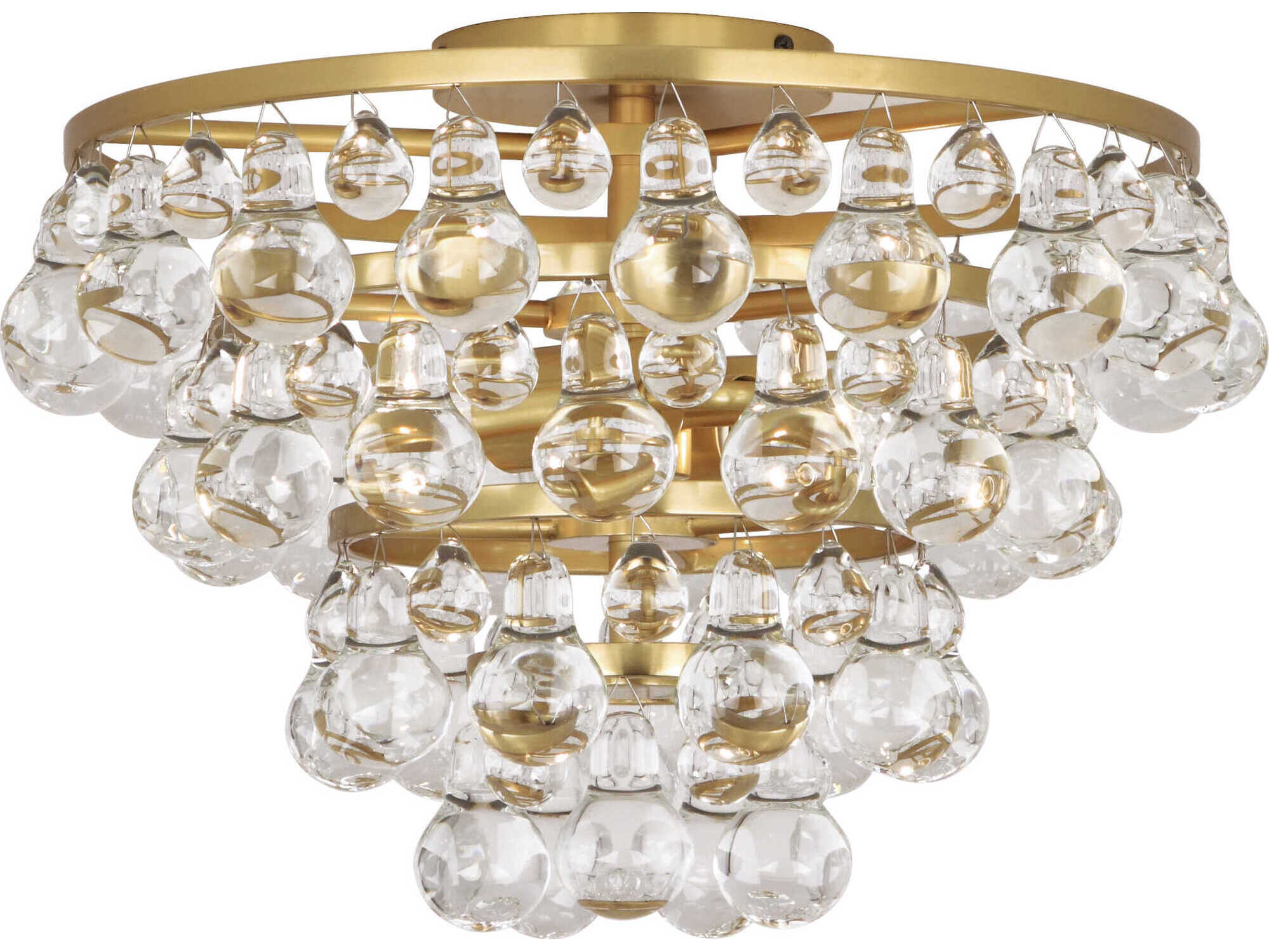 Robert Abbey Bling 2-Light Antique Brass Tiered Flush Mount