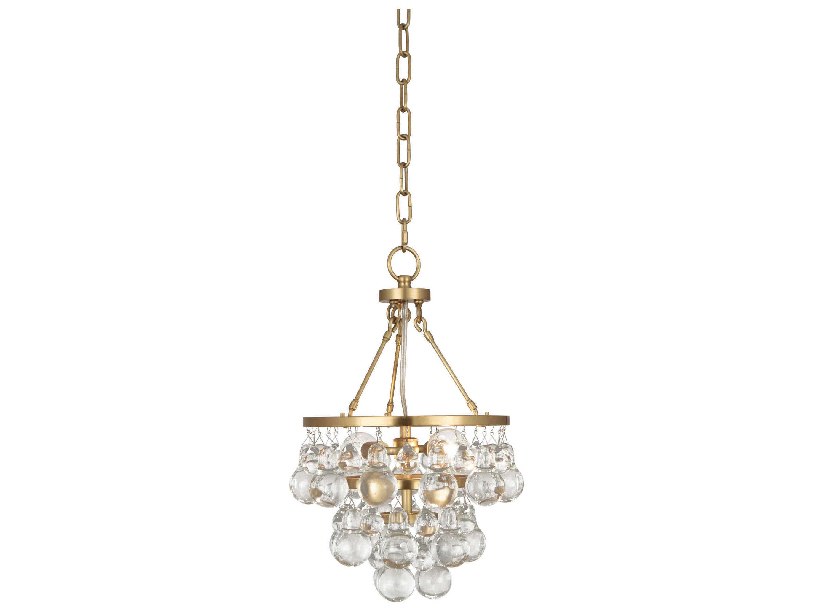 Robert Abbey Bling 2-Light Antique Brass Tiered Mini Pendant