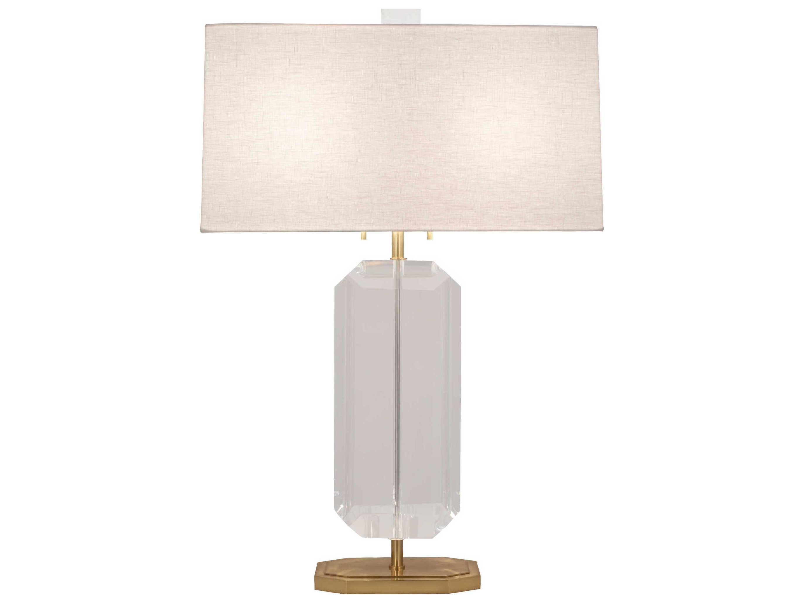 Robert Abbey Jacqueline Modern Brass Clear Crystal Buffet Lamp