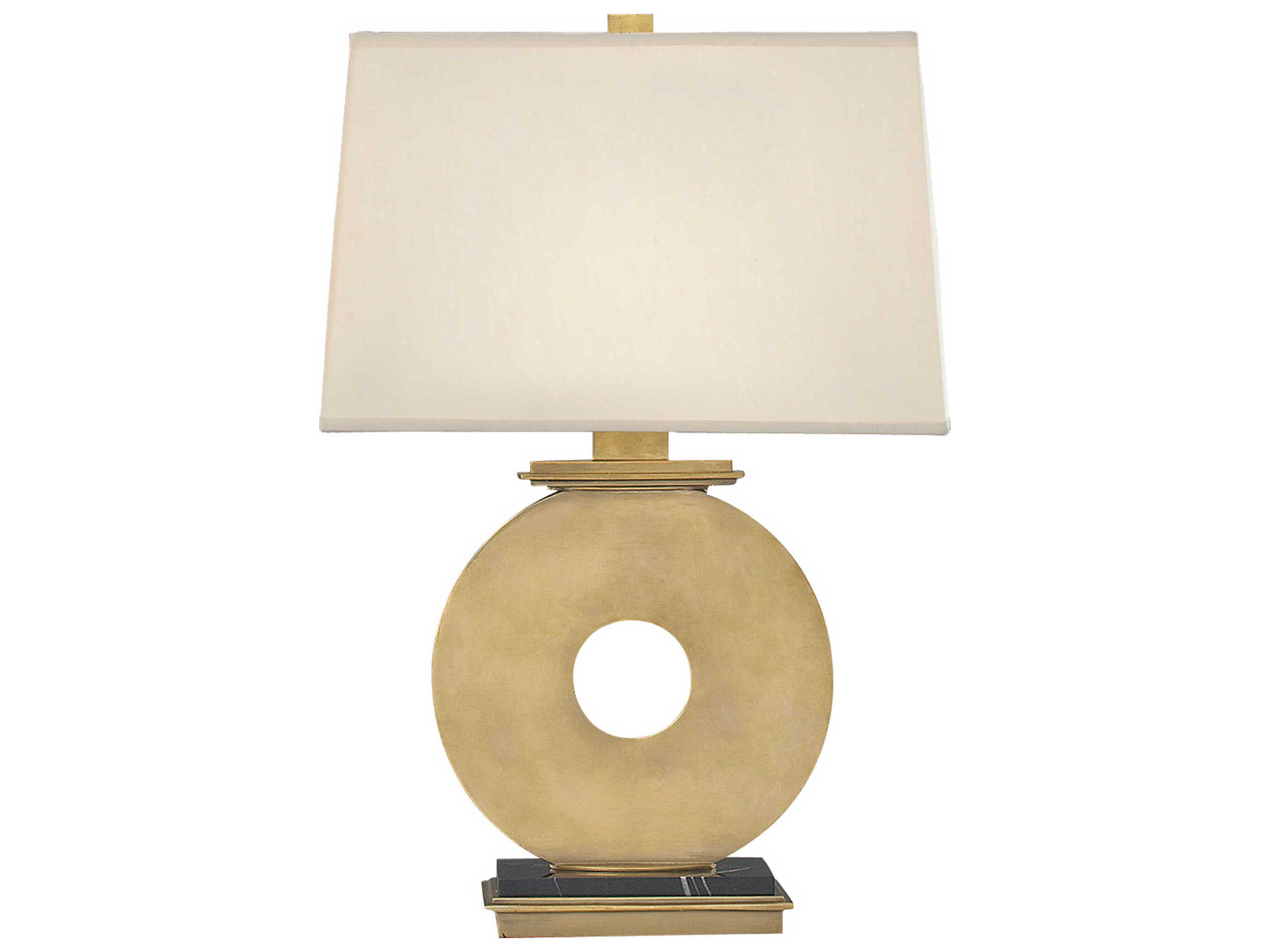 Robert Abbey Tic-Tac-Toe Natural Brass Table Lamp