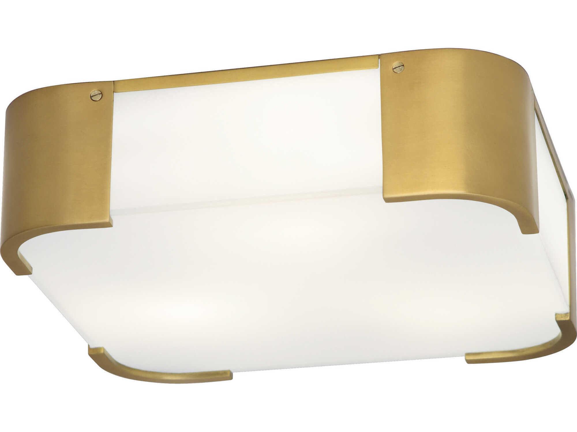 Robert Abbey Bryce 3-Light Antique Brass Flush Mount