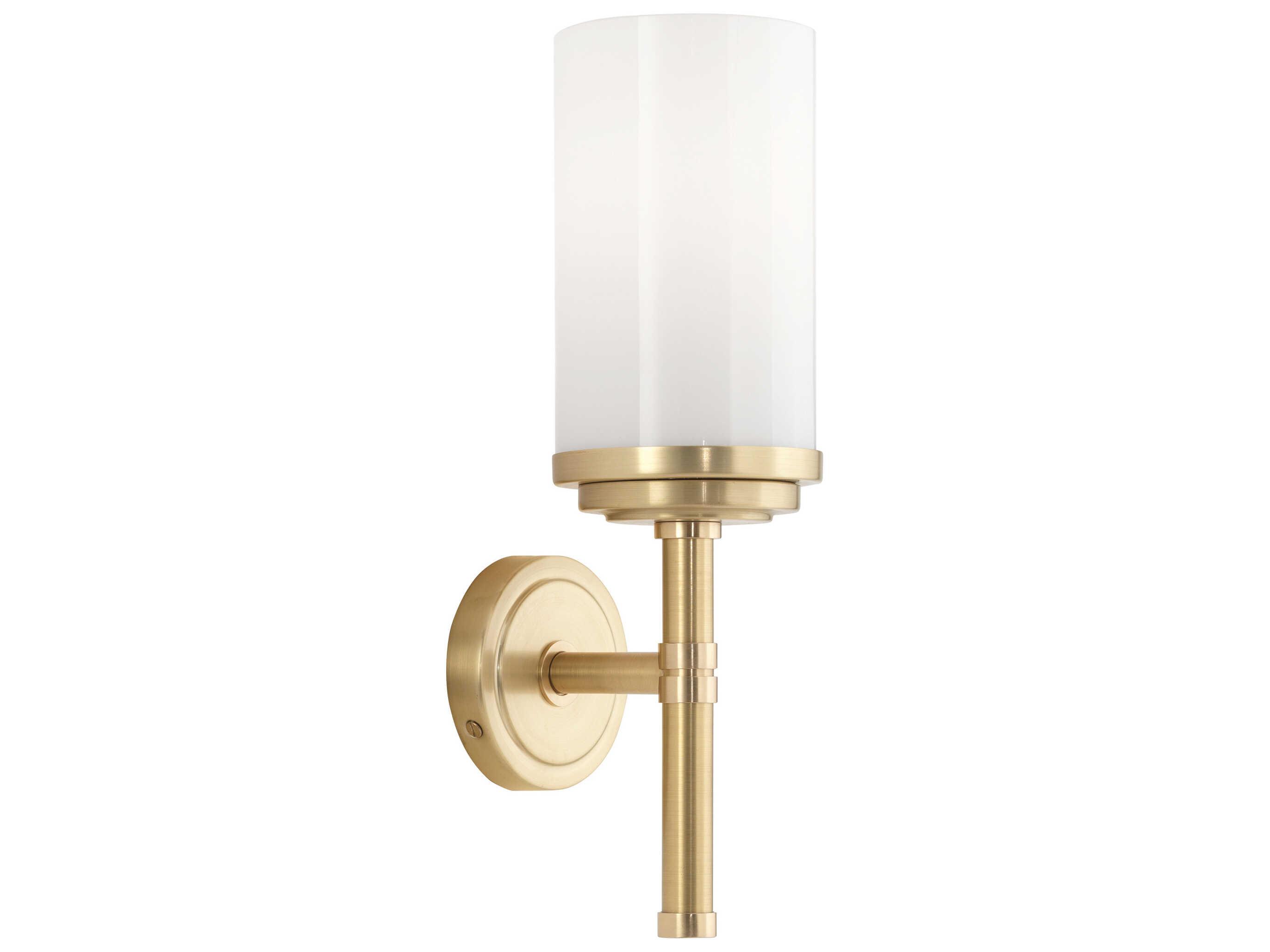 Robert Abbey Halo 1-Light Brushed Brass Natural Wall Sconce