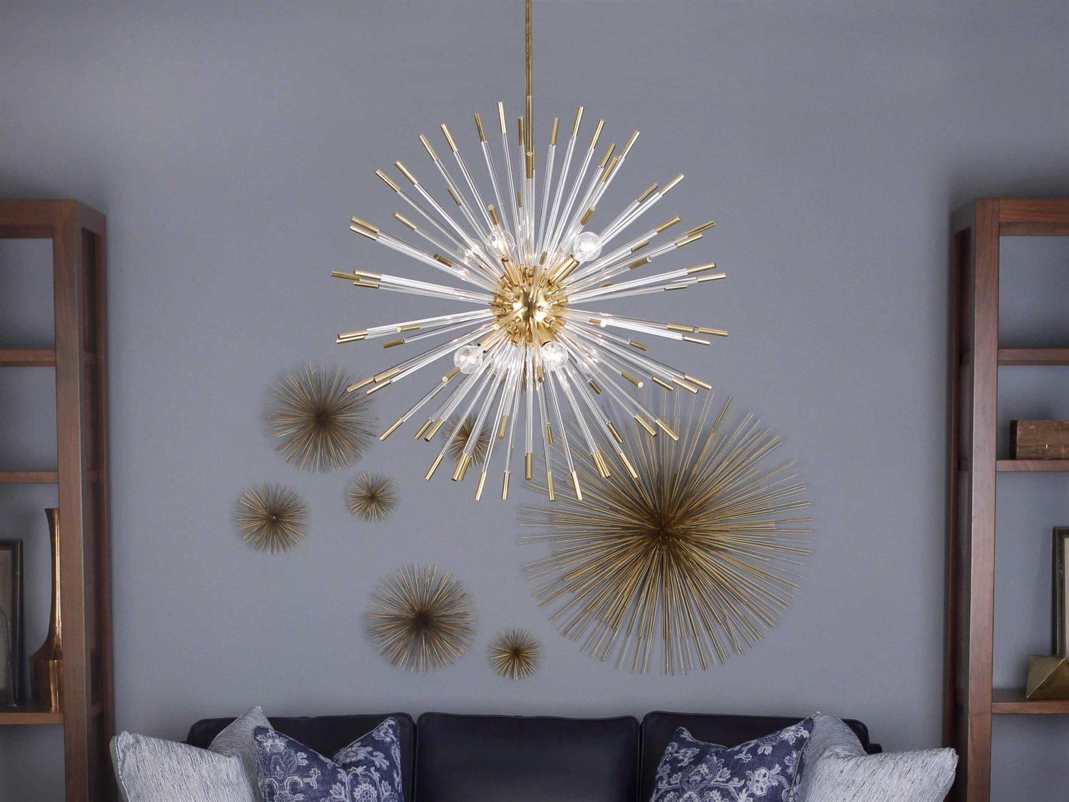 Robert Abbey Andromeda 8-Light Modern Brass Sputnik Pendant