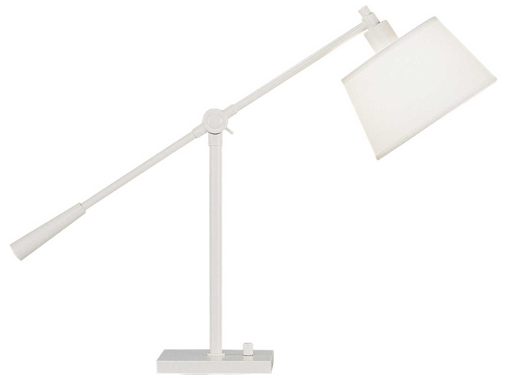 Robert Abbey Real Simple Stardust White Powder Coat Over Steel Table Lamp