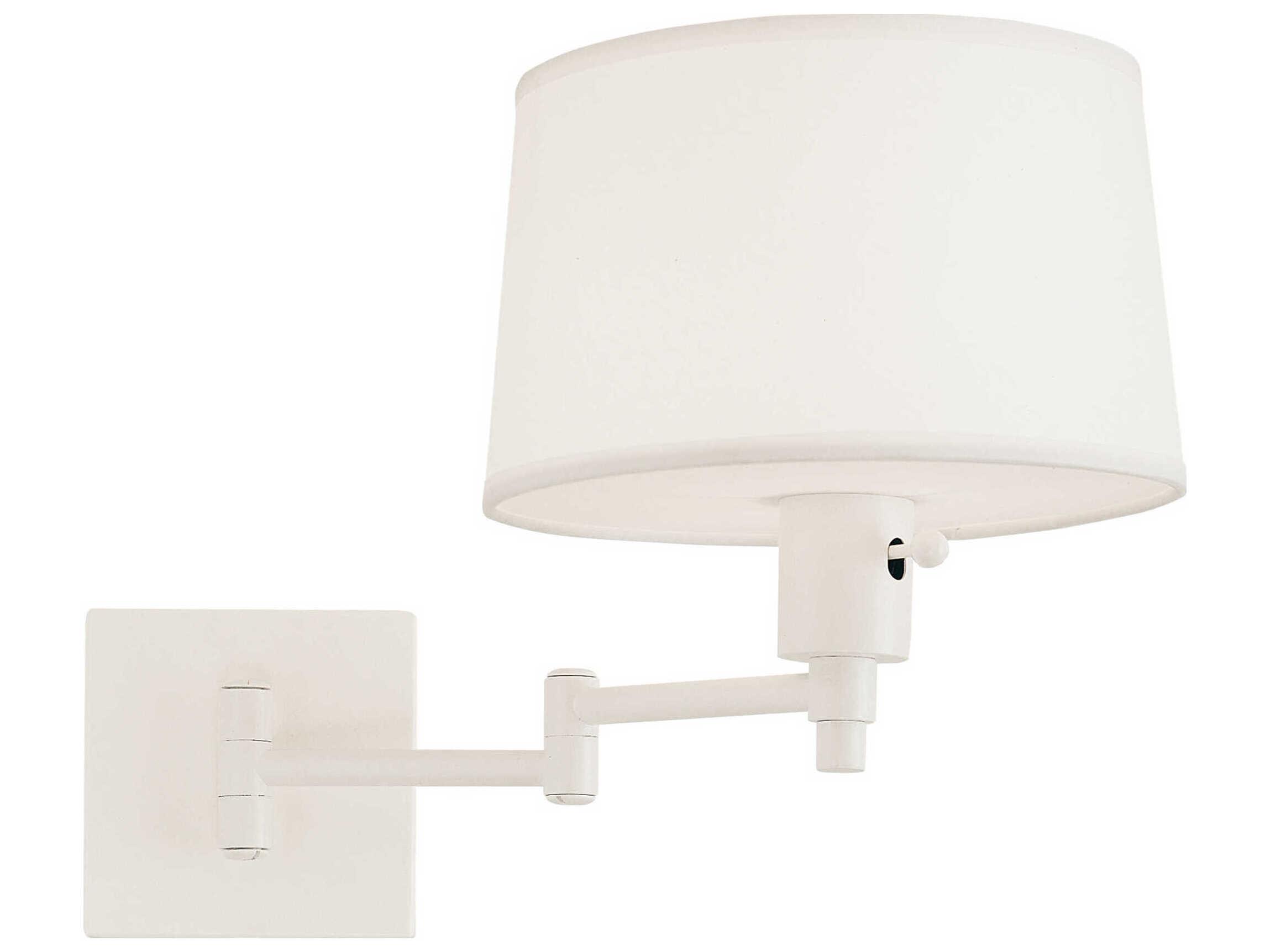 Robert Abbey Real Simple 1-Light Stardust White Powder Coat Over Steel Swing Wall Sconce