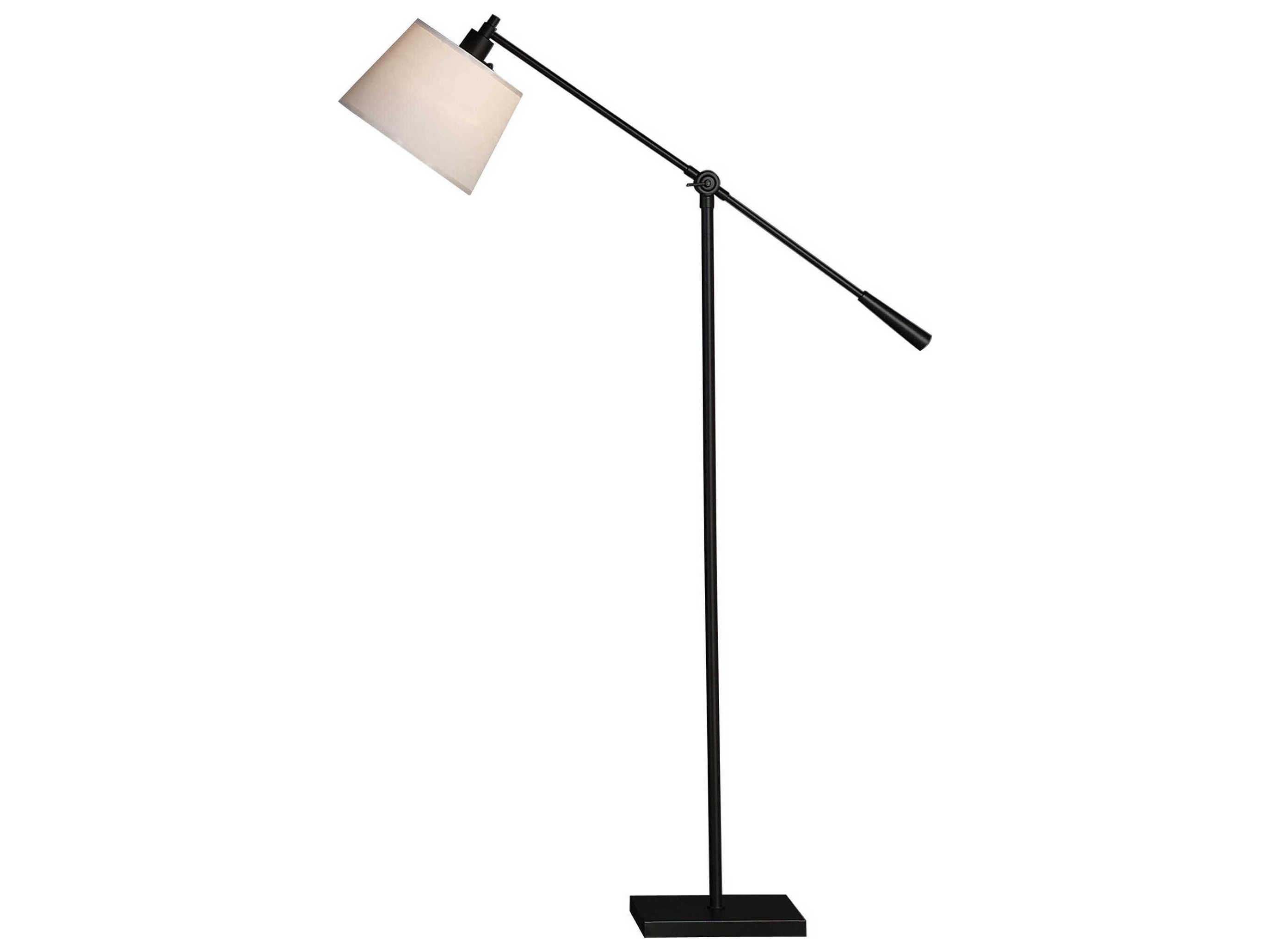 Robert Abbey Real Simple Matte Black Powder Coat Over Steel Floor Lamp