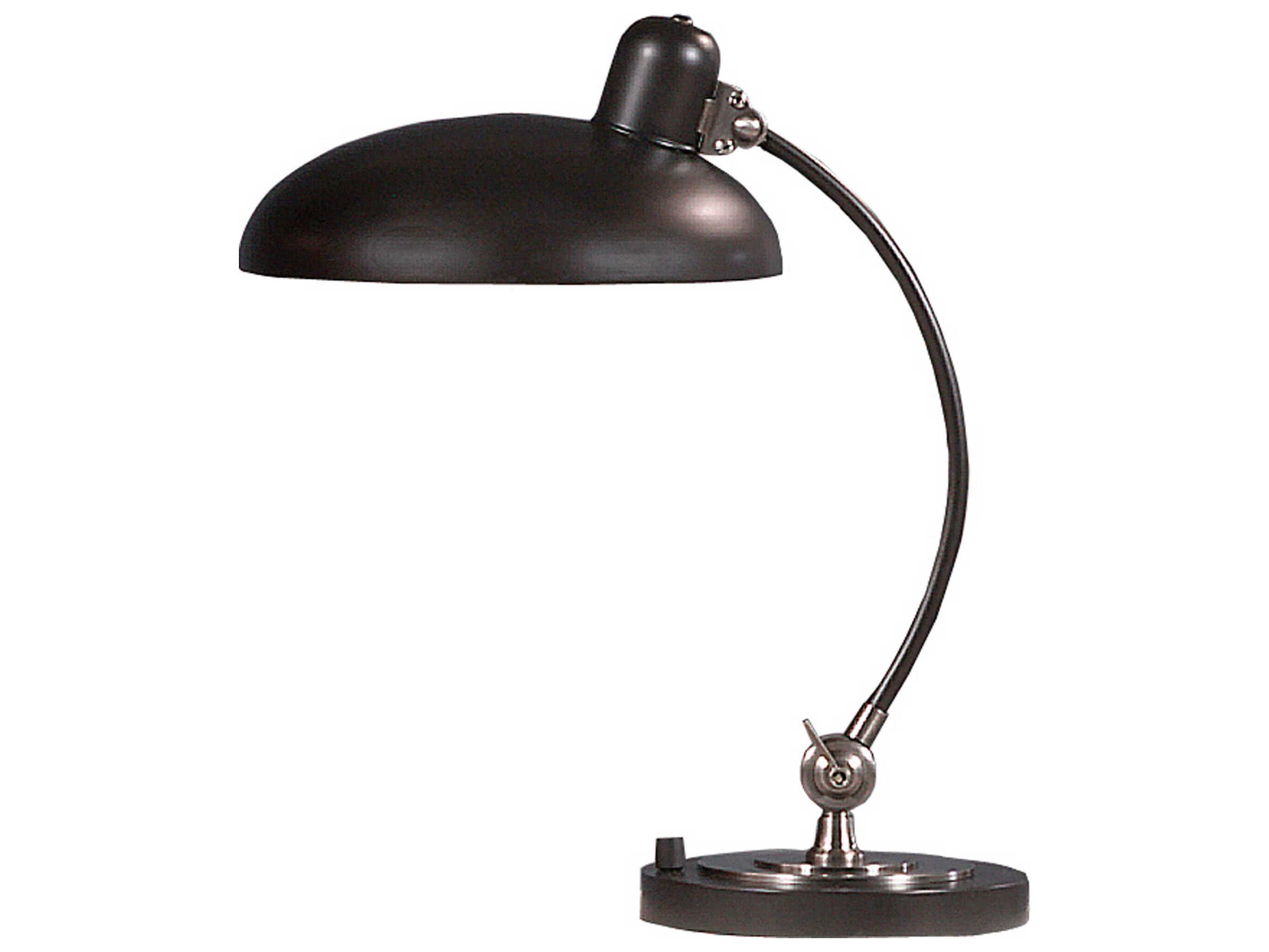 Robert Abbey Bruno Lead Bronze Ebonized Nickel Desk Lamp