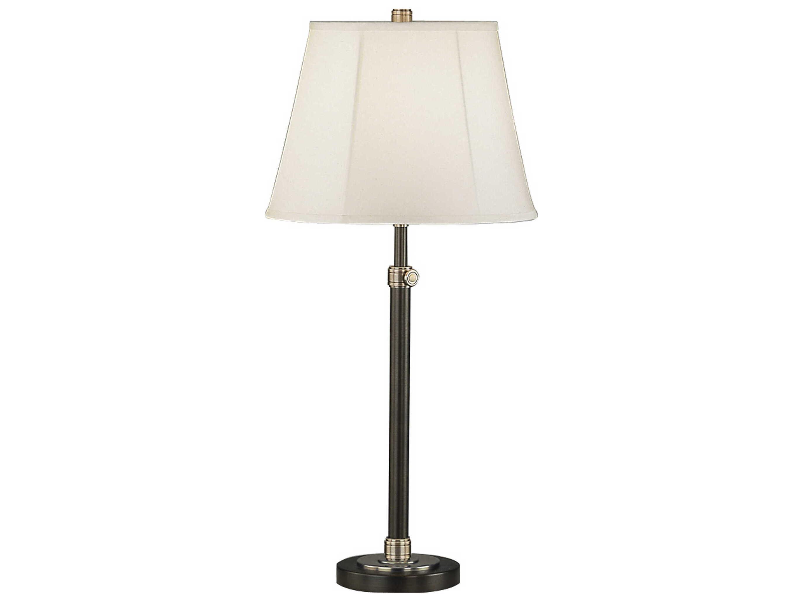 Robert Abbey Bruno Lead Bronze Ebonized Nickel Buffet Lamp