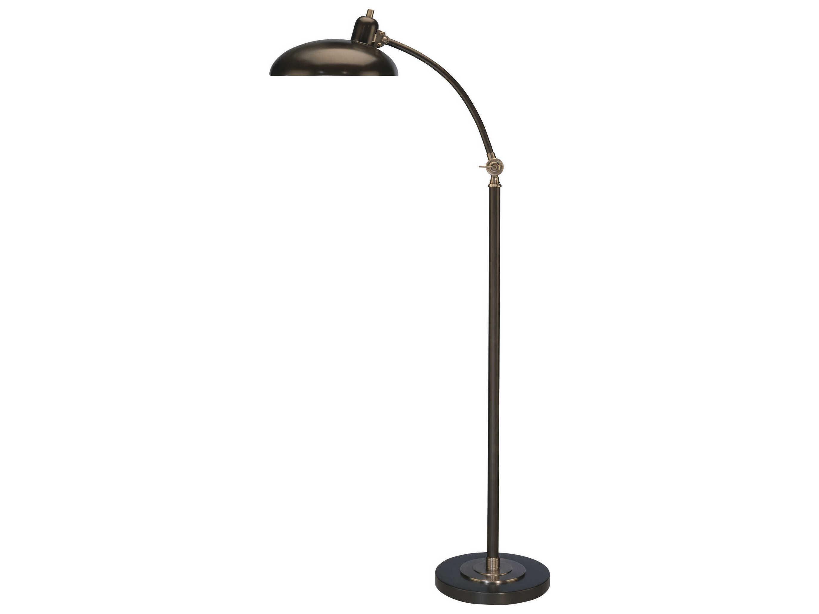 Robert Abbey Bruno Lead Bronze Ebonized Nickel Floor Lamp