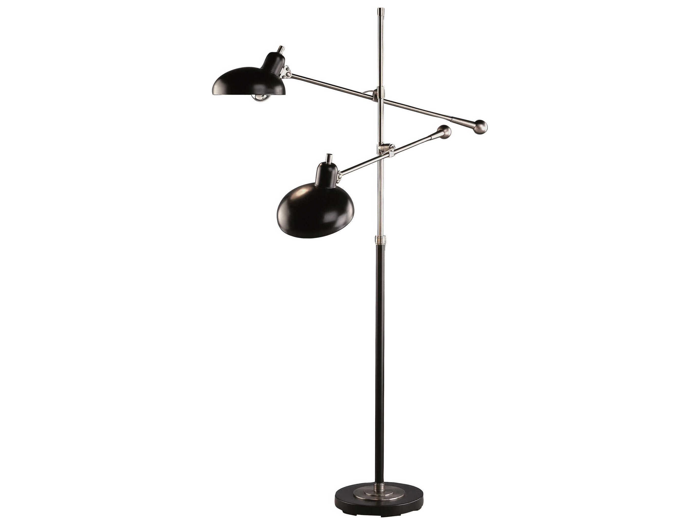 Robert Abbey Bruno Lead Bronze Ebonized Nickel Floor Lamp