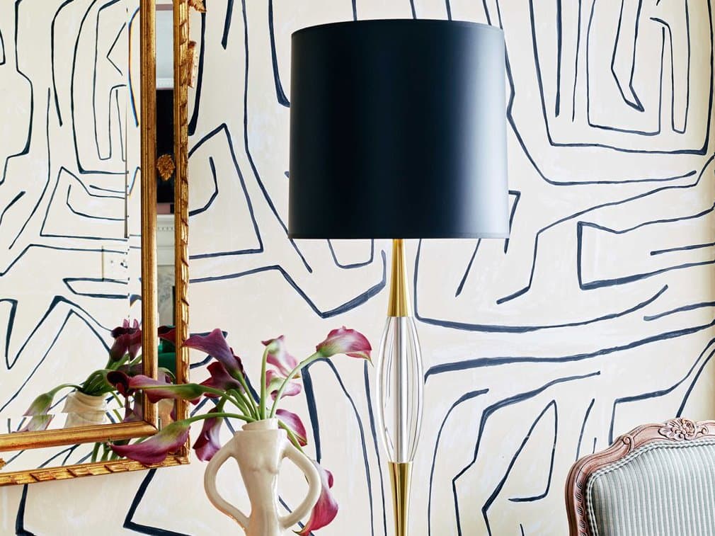 Robert Abbey Juno Modern Brass Clear Crystal Buffet Lamp