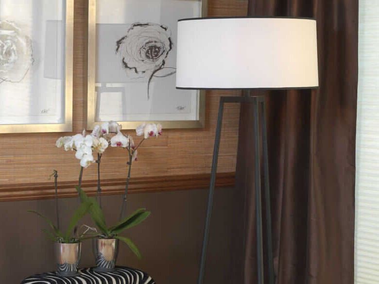 Robert Abbey Rico Espinet Shinto Wrought Iron Black Floor Lamp