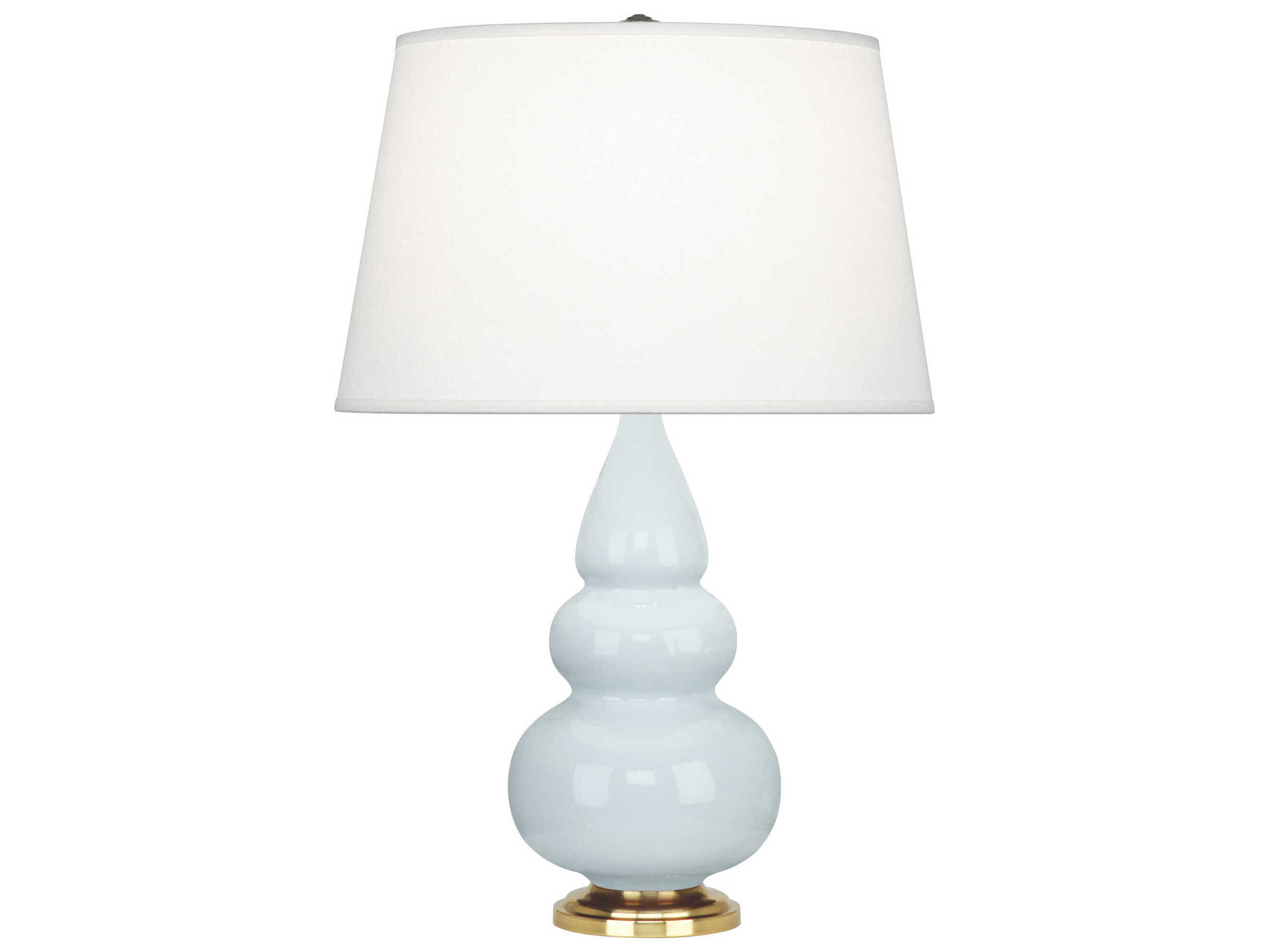 Robert Abbey Small Triple Gourd Baby Blue Glazed Table Lamp