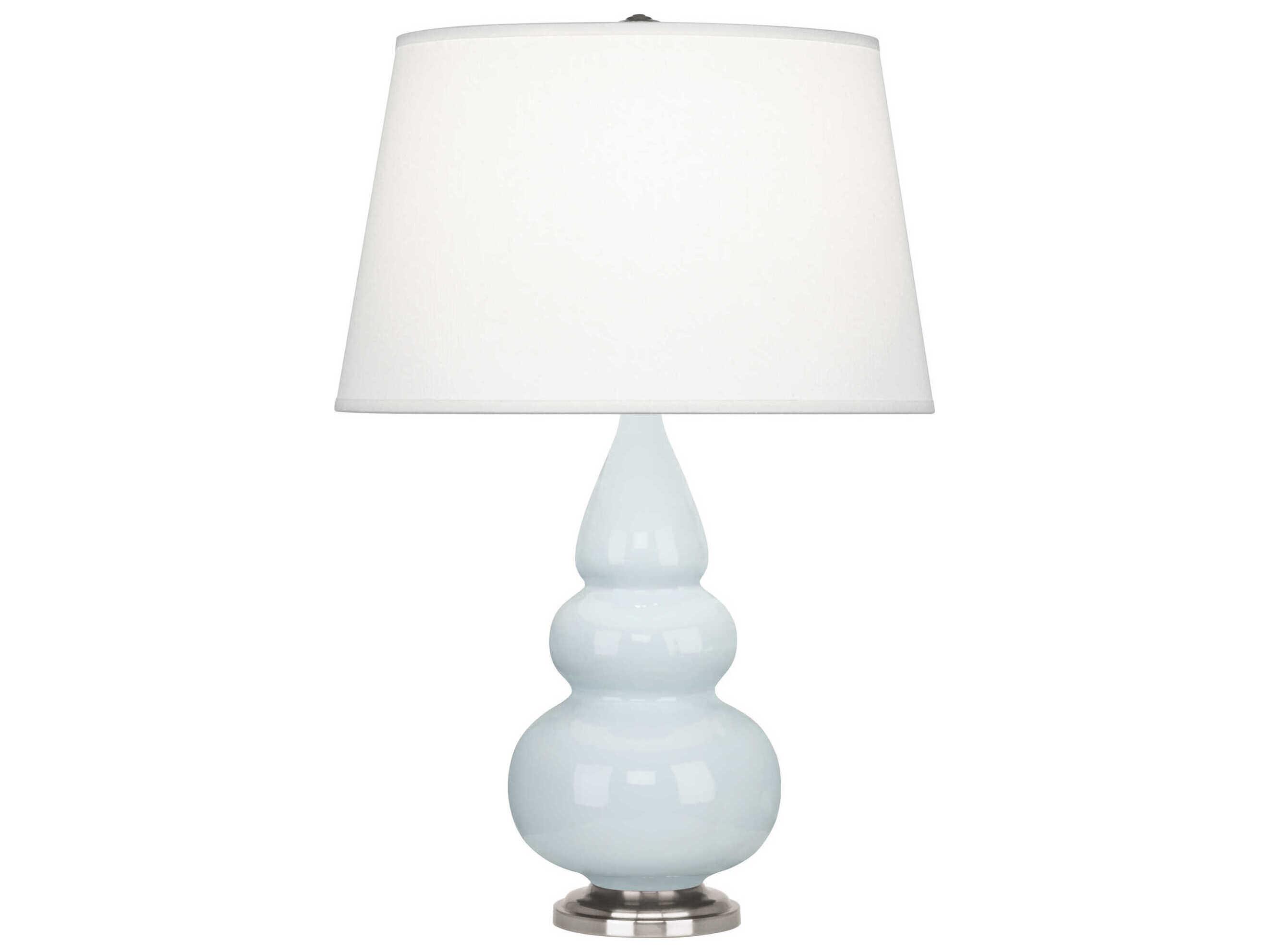 Robert Abbey Small Triple Gourd Baby Blue Glazed Table Lamp