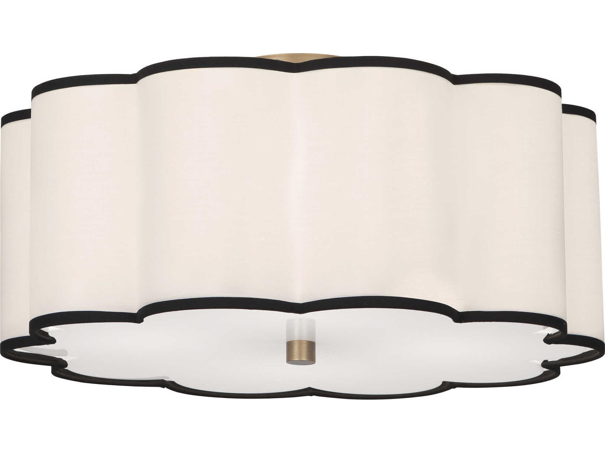 Robert Abbey Axis 4-Light Aged Brass Drum Flush Mount