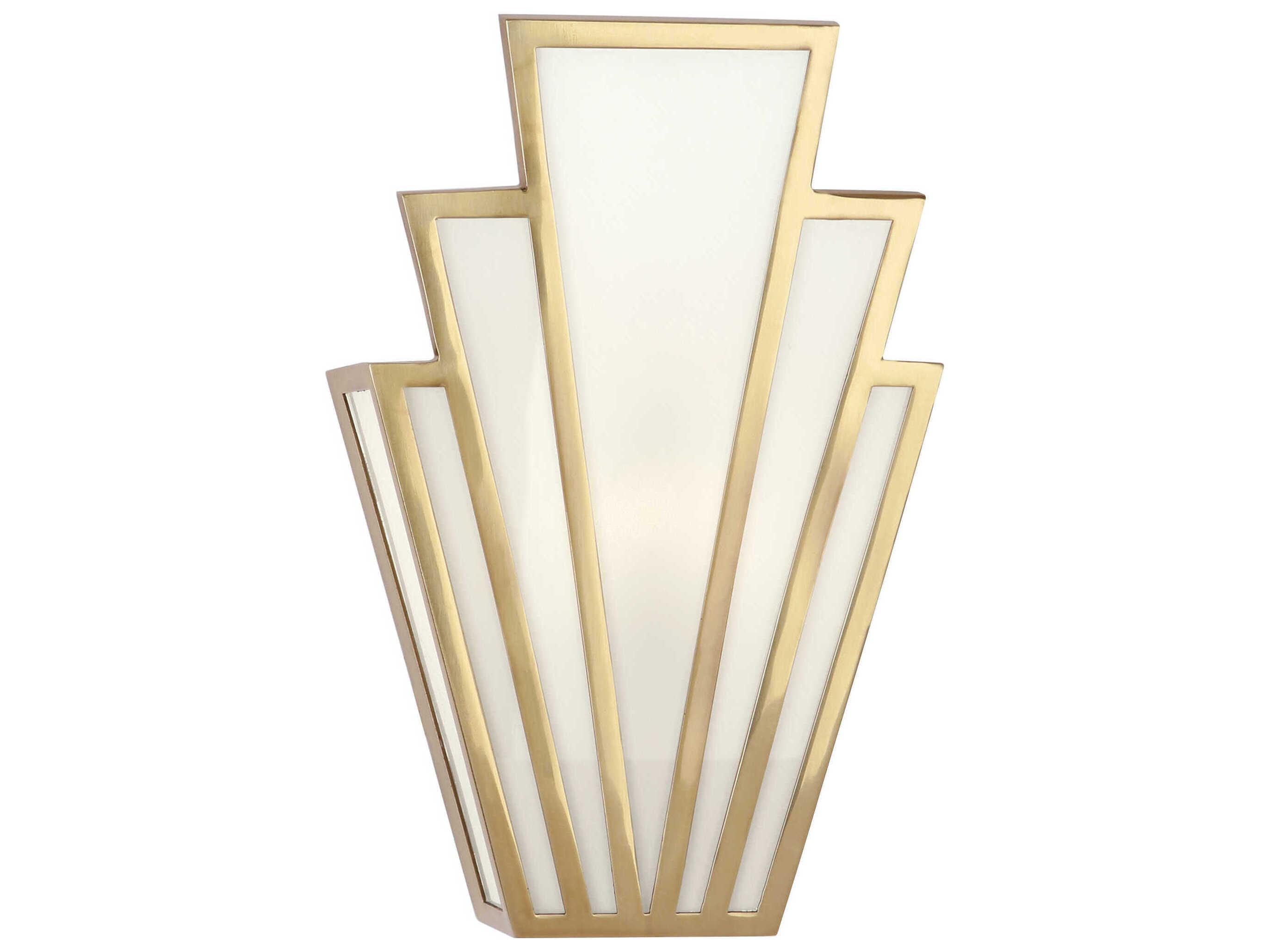 Robert Abbey Empire 1-Light Modern Brass Wall Sconce