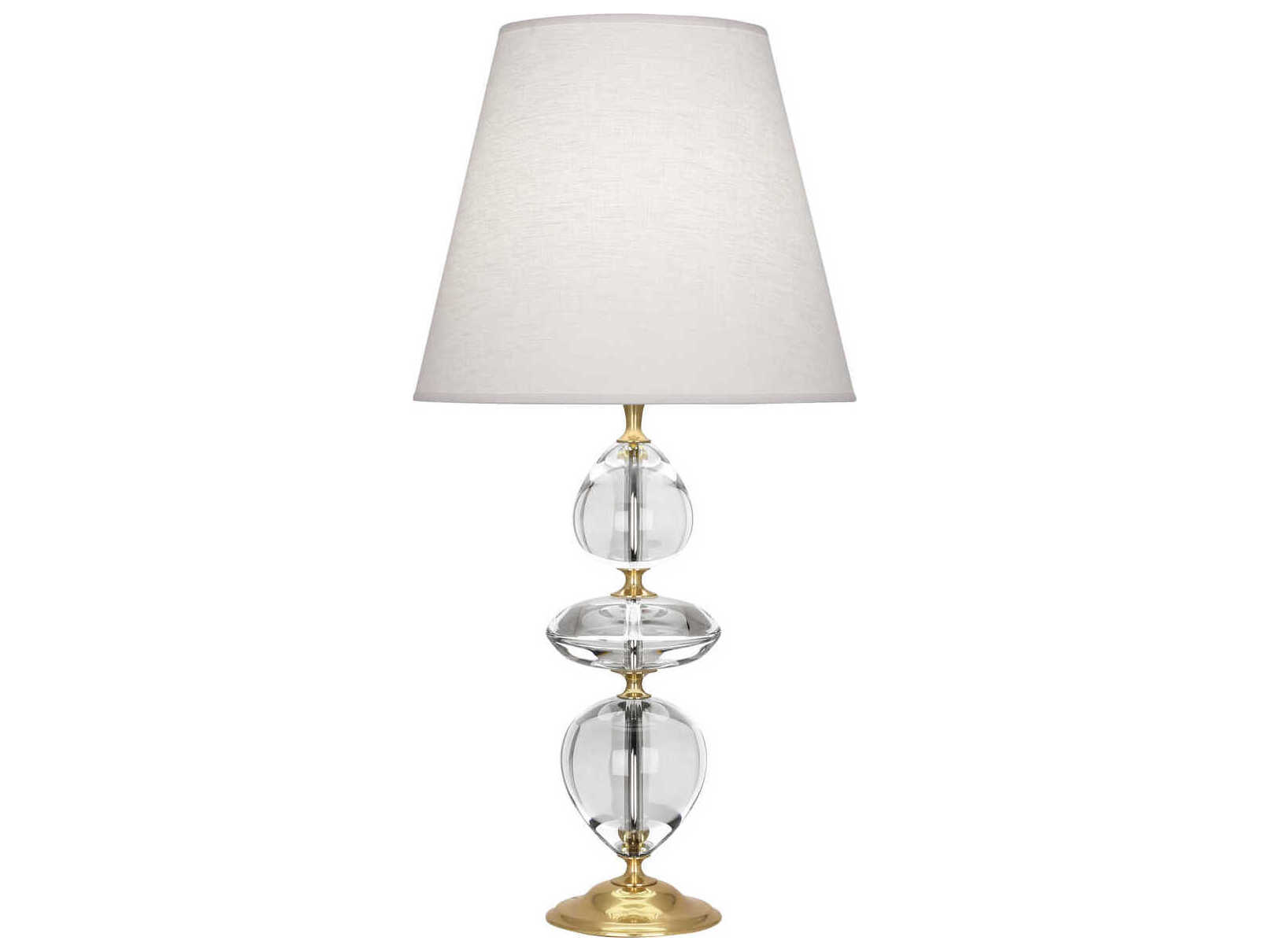 Robert Abbey Williamsburg Orlando Clear Crystal Modern Brass Buffet Lamp