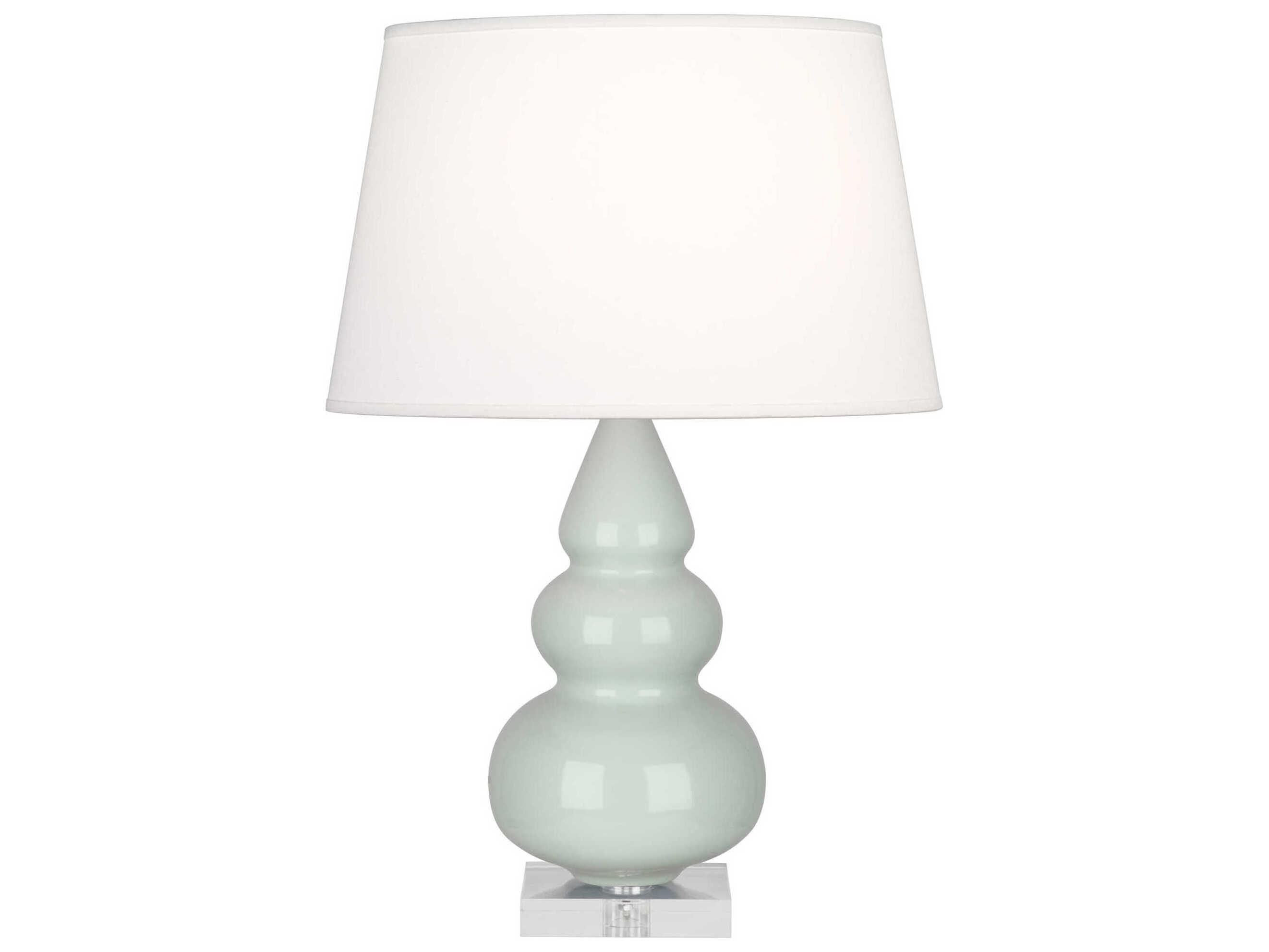 Robert Abbey Small Triple Gourd Celadon Glazed Green Table Lamp