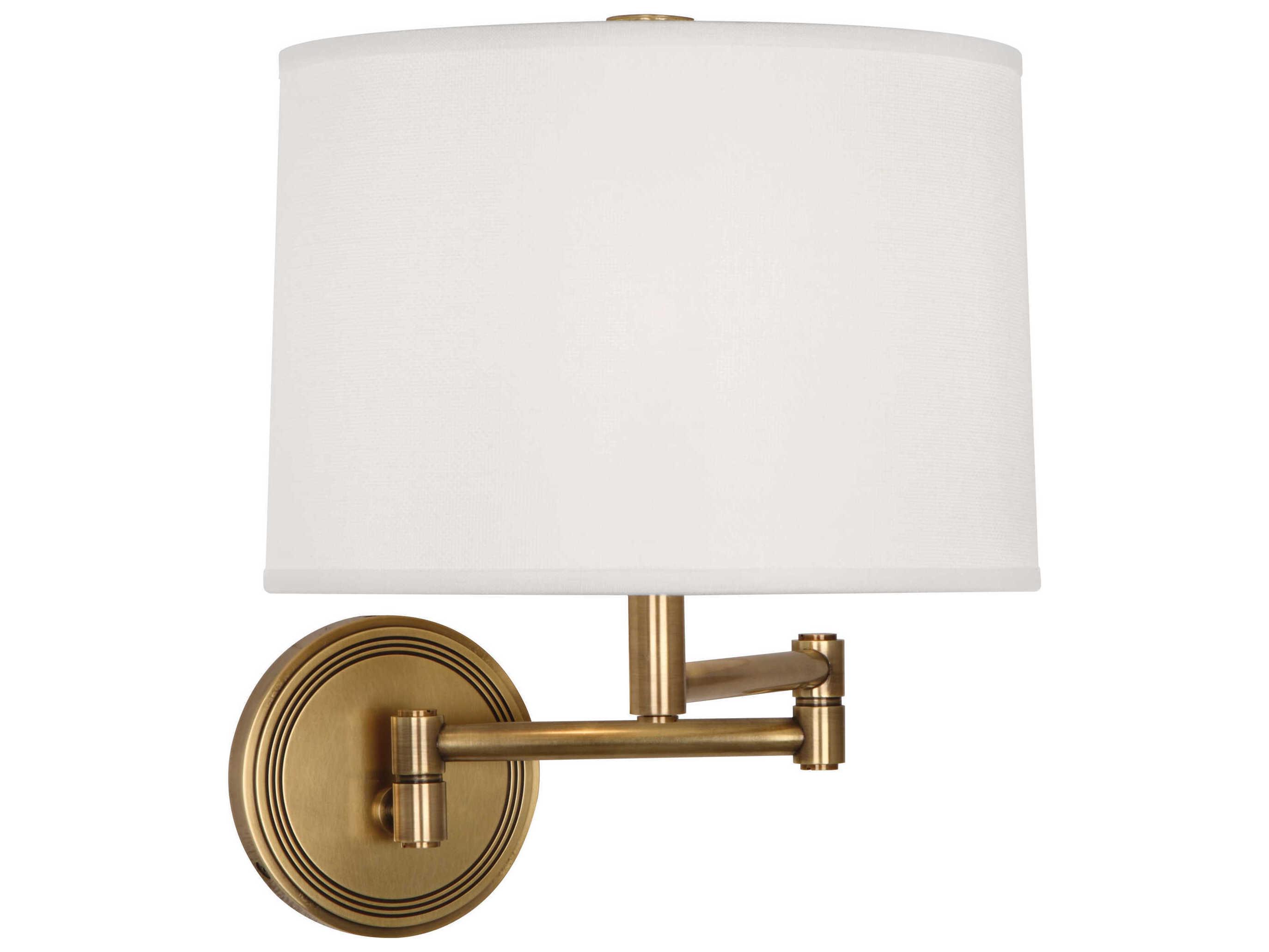 Robert Abbey Sofia 1-Light Antique Brass Swing Wall Sconce