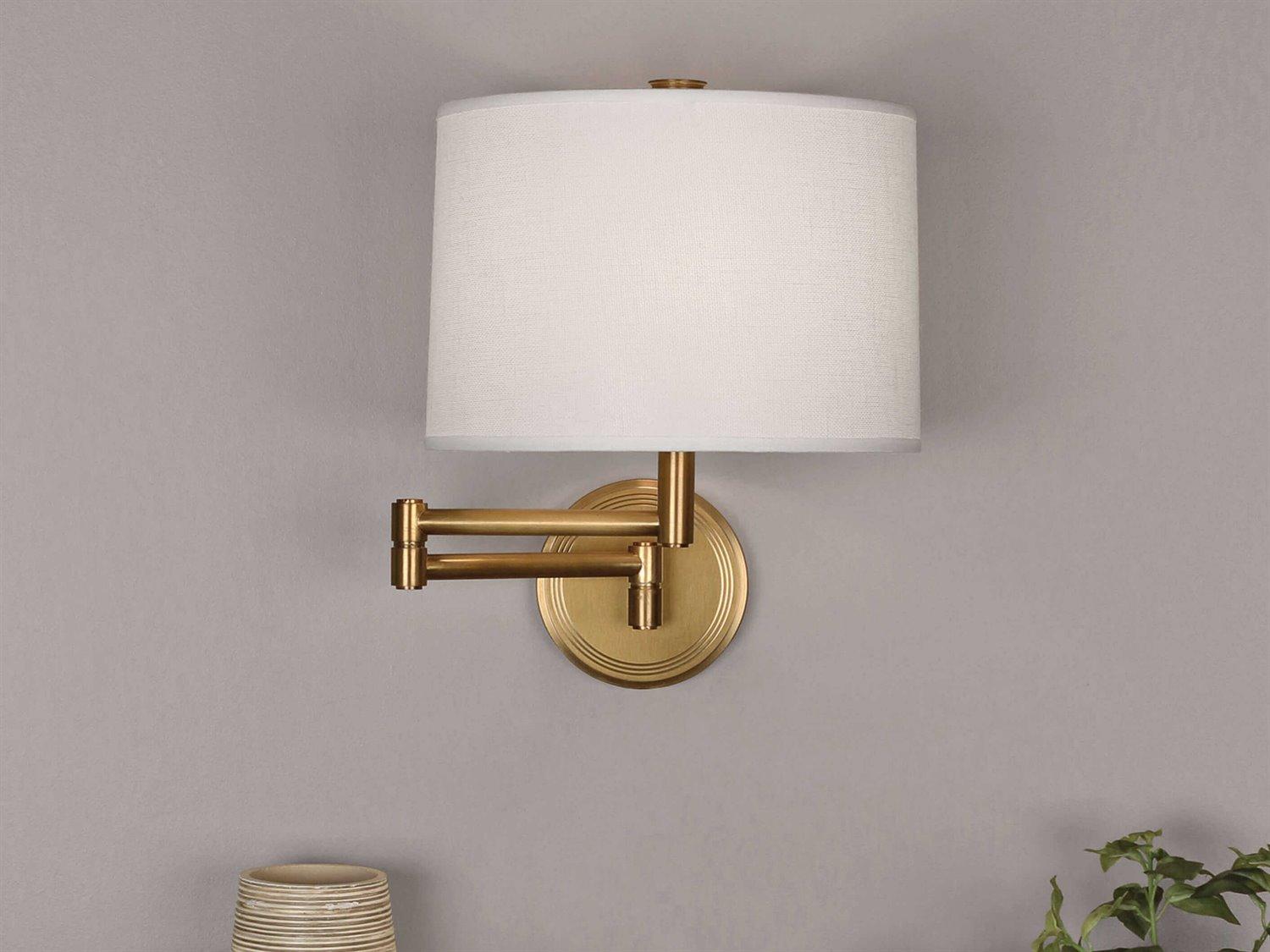 Robert Abbey Sofia 1-Light Antique Brass Swing Wall Sconce