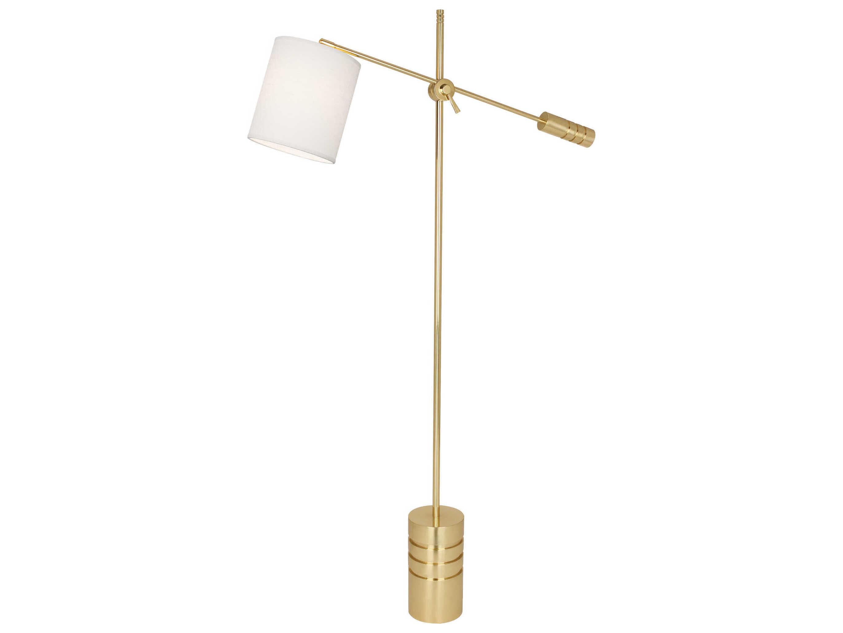 Robert Abbey Campbell Modern Brass Floor Lamp