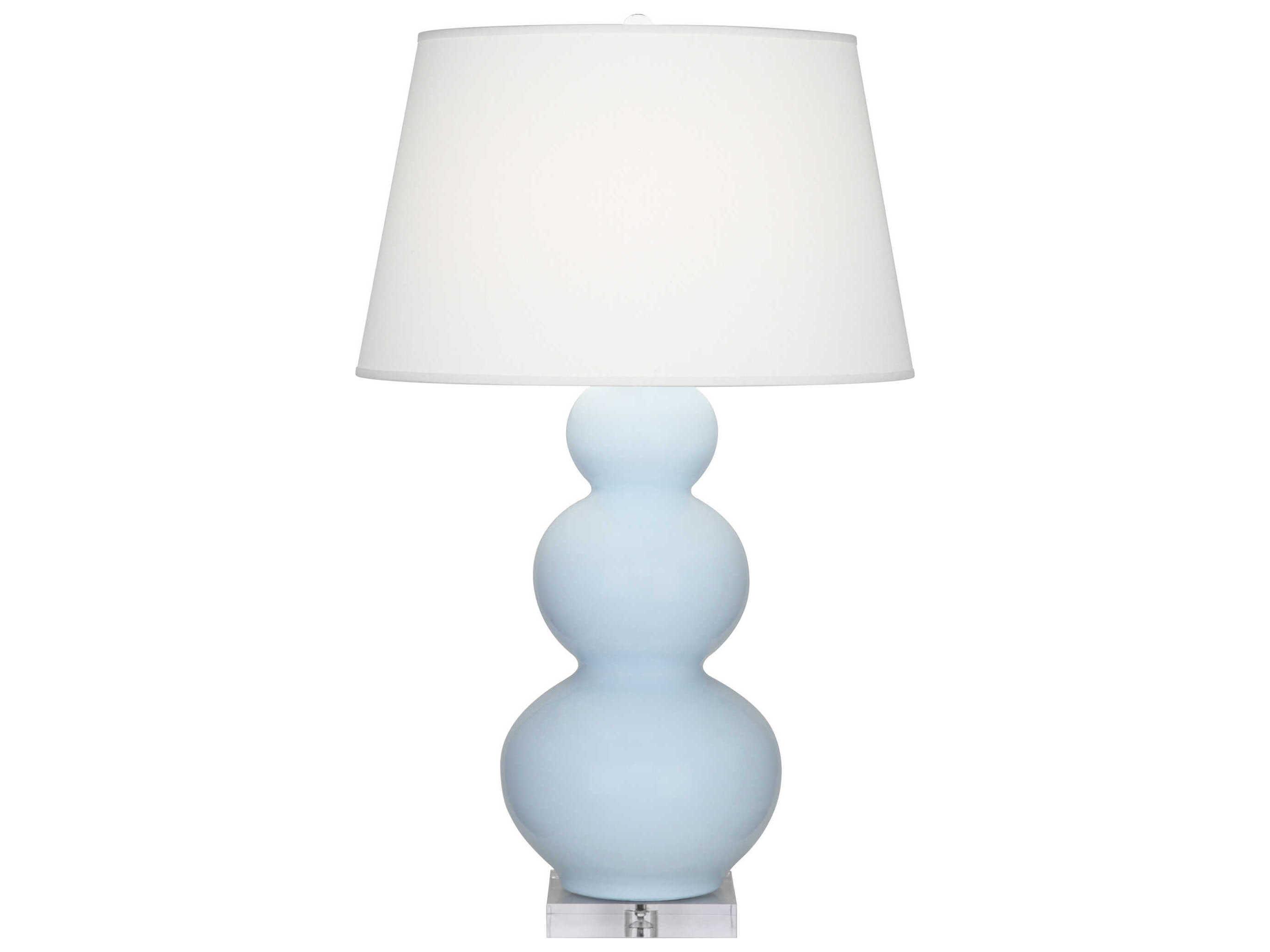 Robert Abbey Triple Gourd Baby Blue Glazed Buffet Lamp