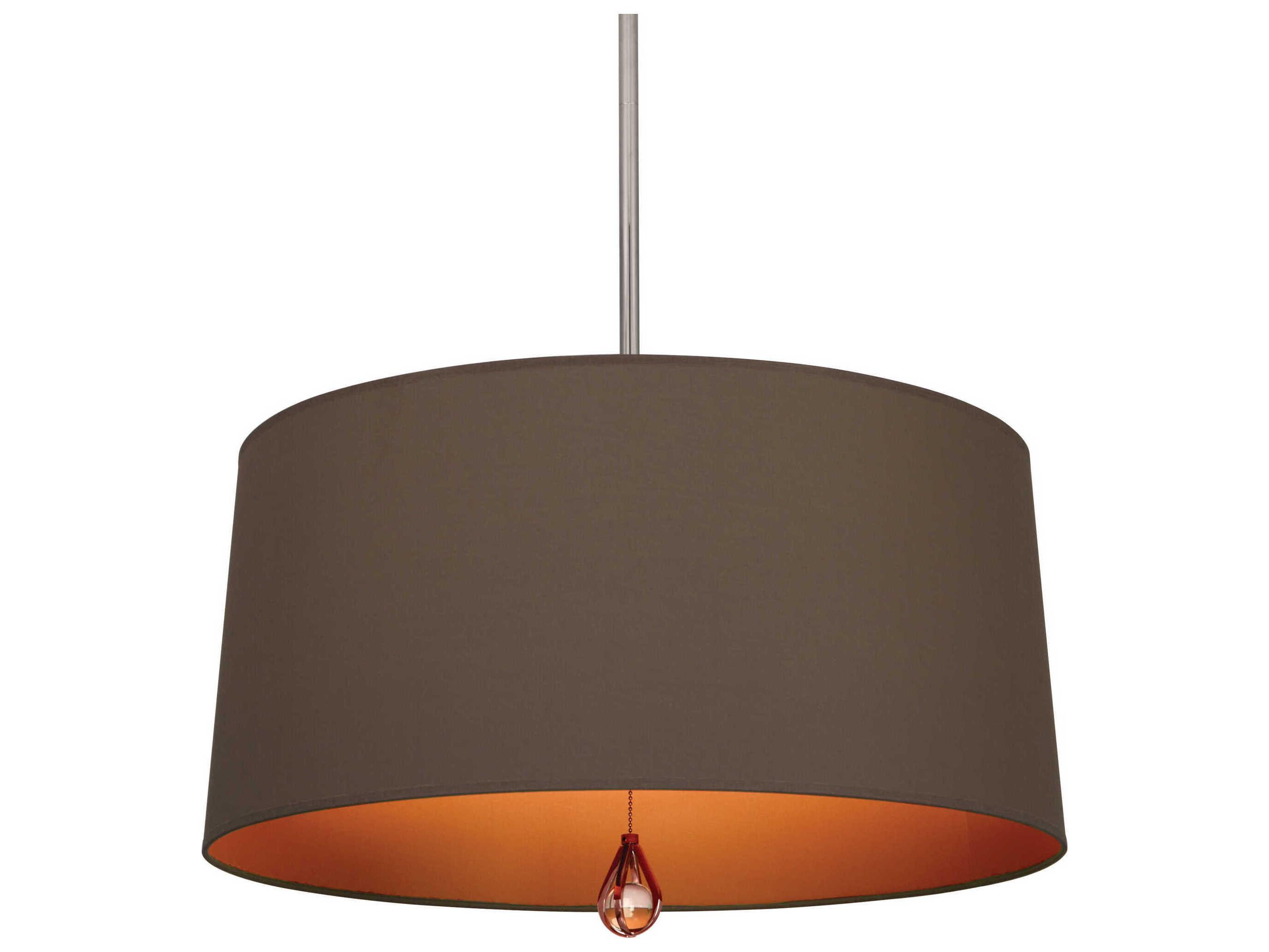 Robert Abbey Williamsburg Custis 3-Light Revolutionary Storm William Of Orange Brown Drum Pendant