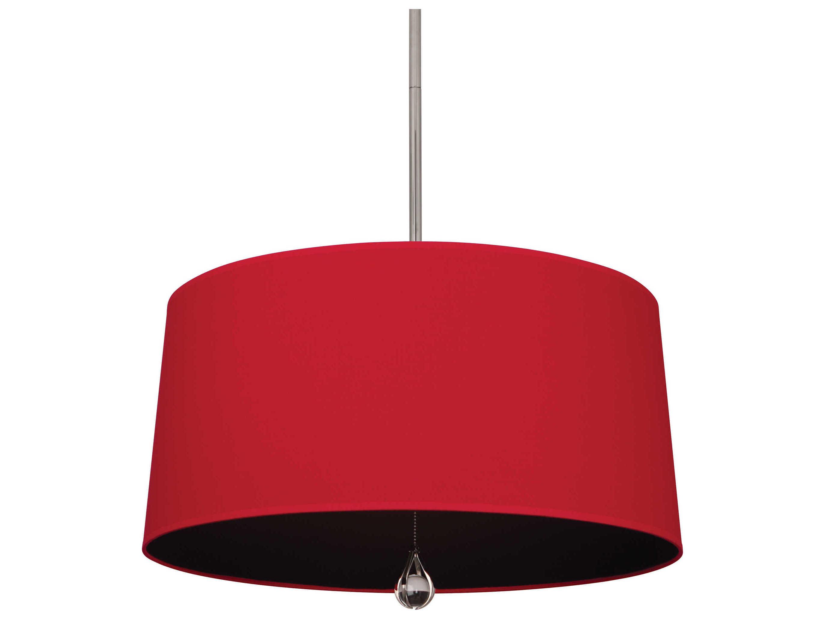 Robert Abbey Williamsburg Custis 3-Light Richmond Red Blacksmith Black Drum Pendant