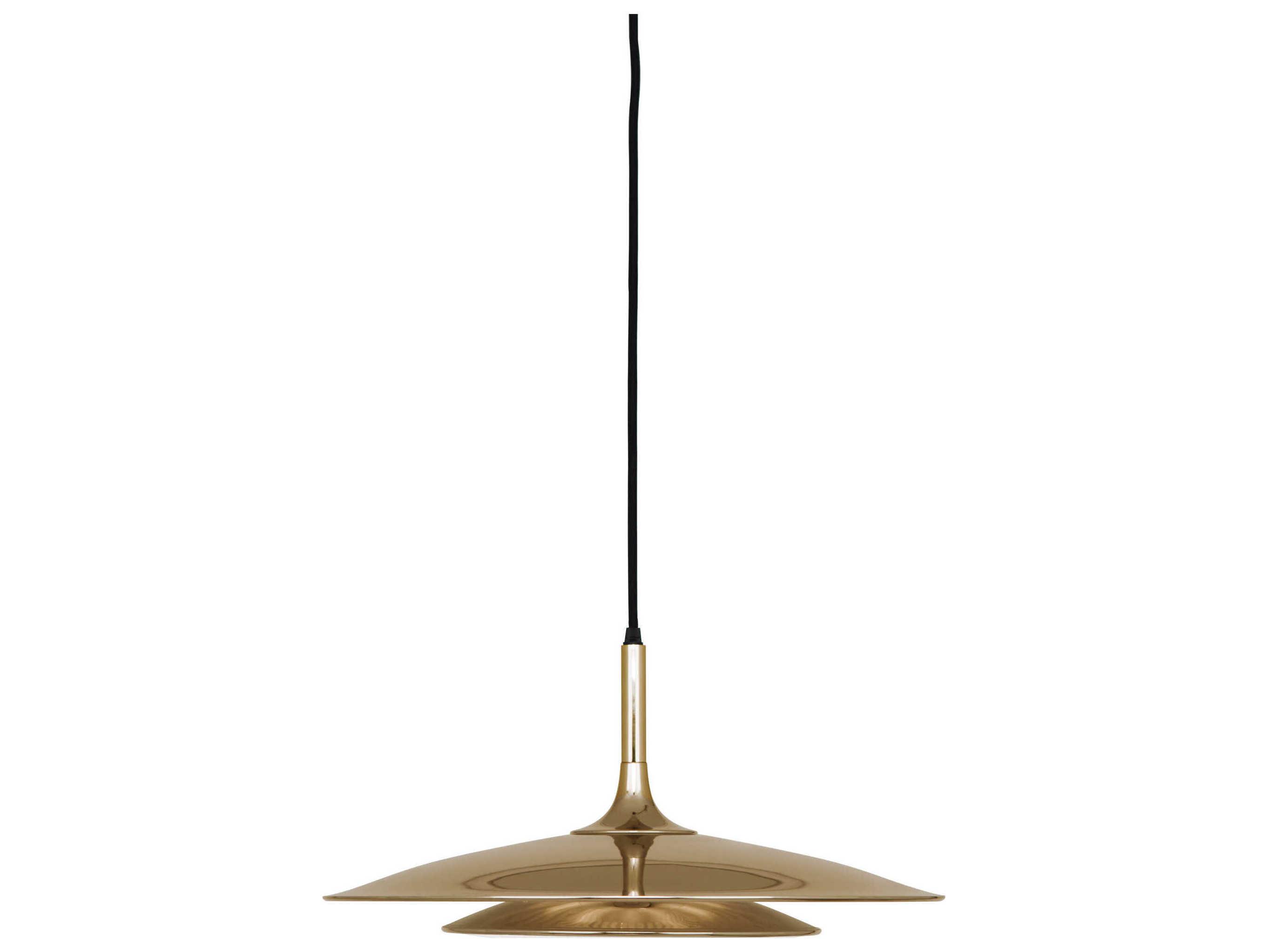 Robert Abbey Axiom 3-Light Polished Gold Pendant